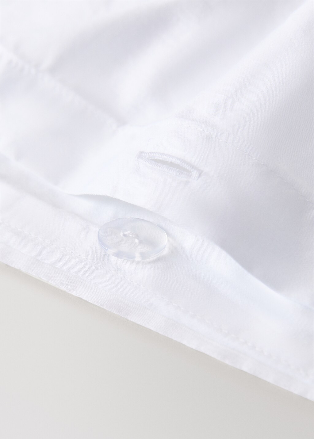 300-thread count satin cotton duvet cover with cross-stitch embroidery for / bed