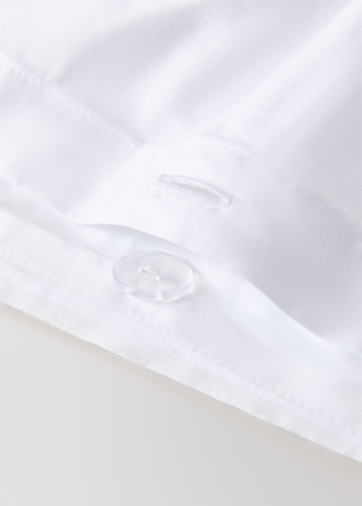 300-thread count satin cotton duvet cover with cross-stitch embroidery for 135/140cm bed - Details of the article 1