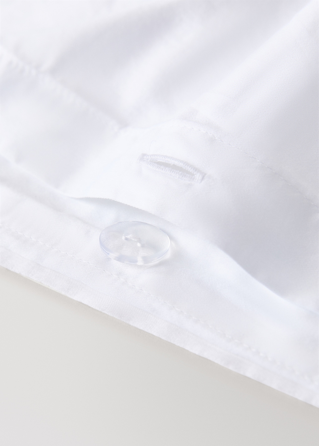 300-thread count satin cotton duvet cover with cross-stitch embroidery for / bed