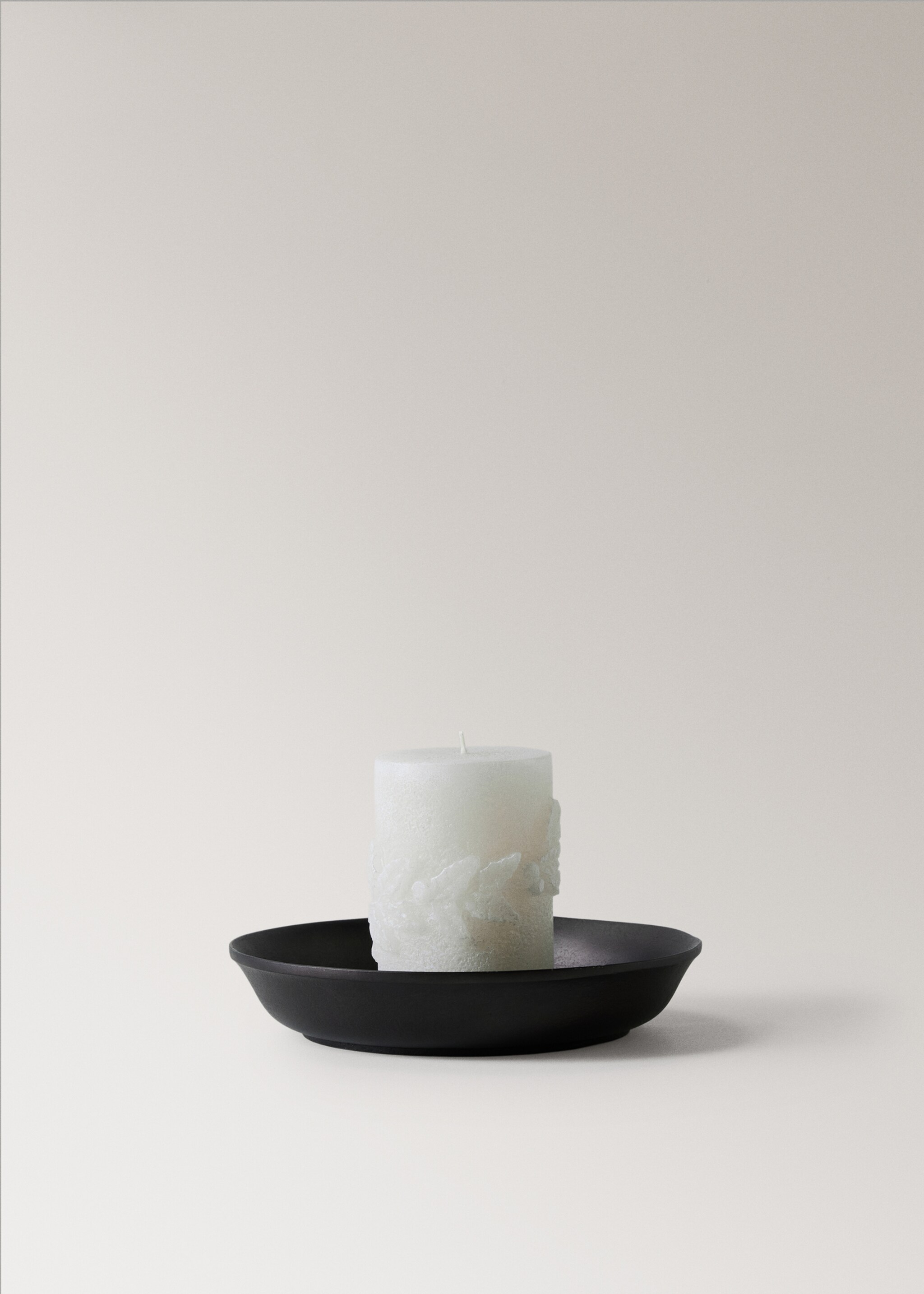 Metal candle holder - Details of the article 3, Black. Ref: 17038292-00.