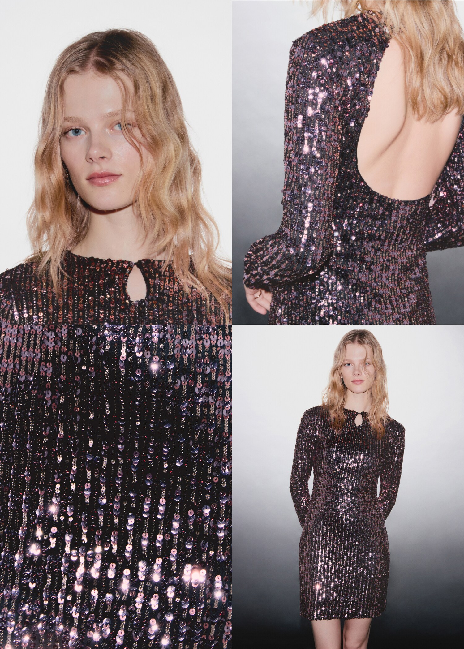Short dress with sequins - Details of the article 6