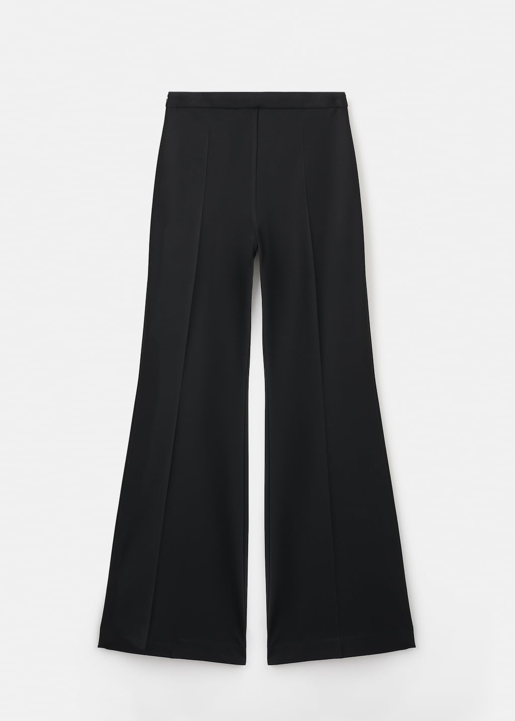 High-waisted flared trousers