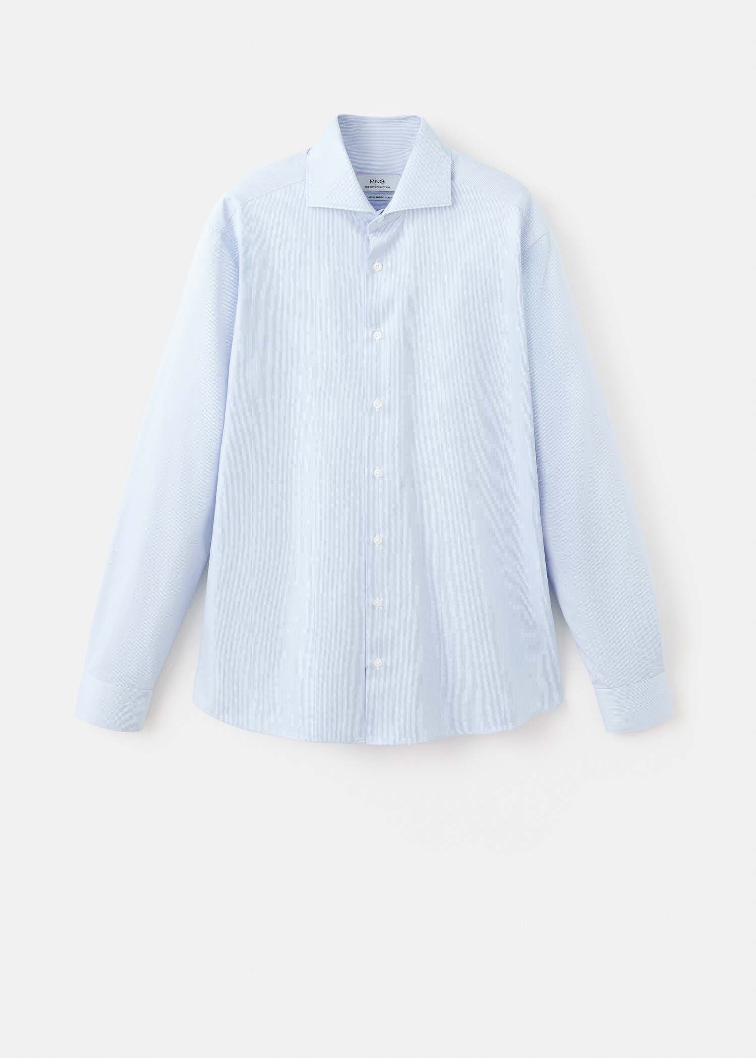 Striped-print slim-fit suit shirt - Article without model