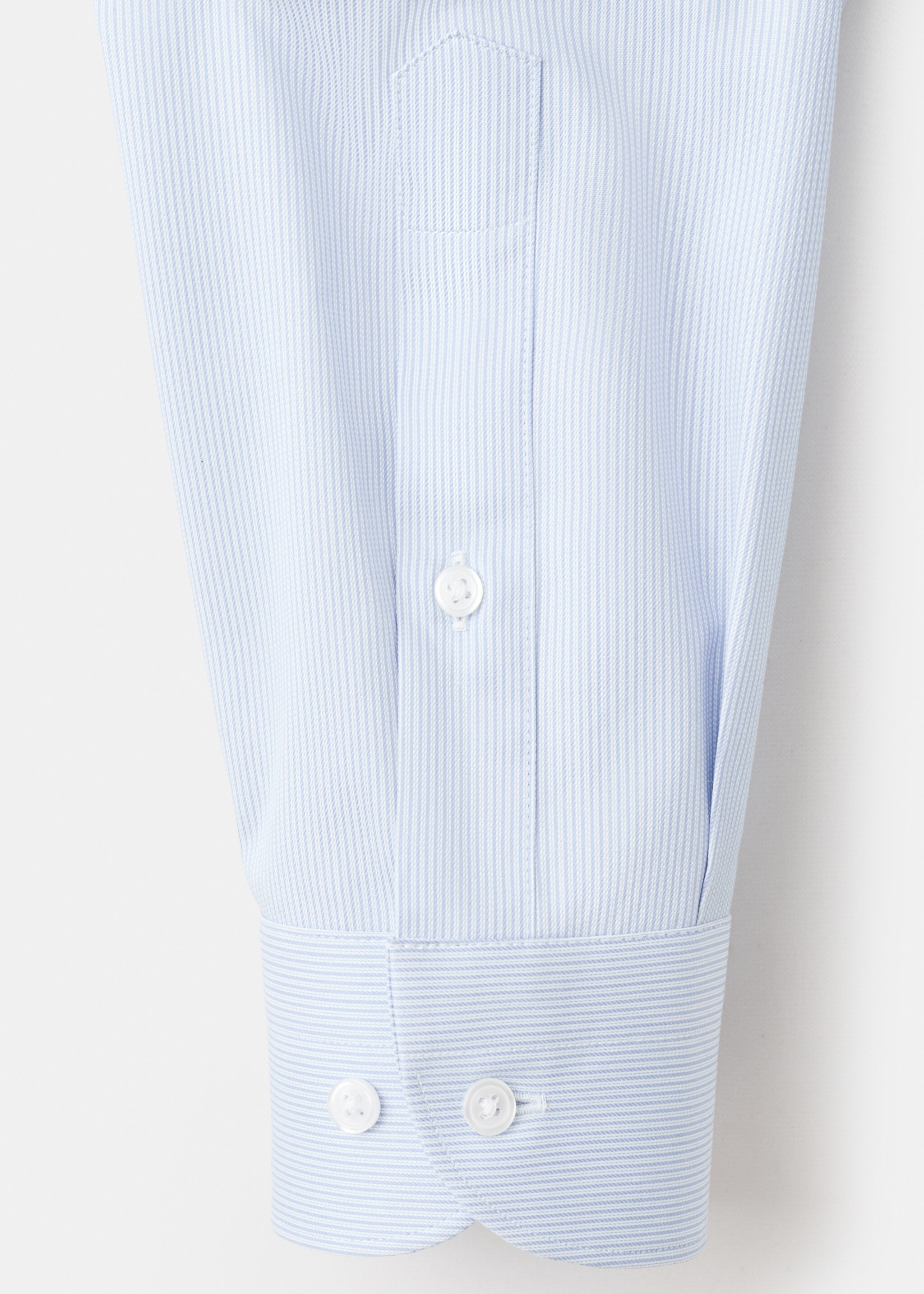 Striped-print slim-fit suit shirt - Details of the article 0, Sky Blue. Ref: 17038642-00.