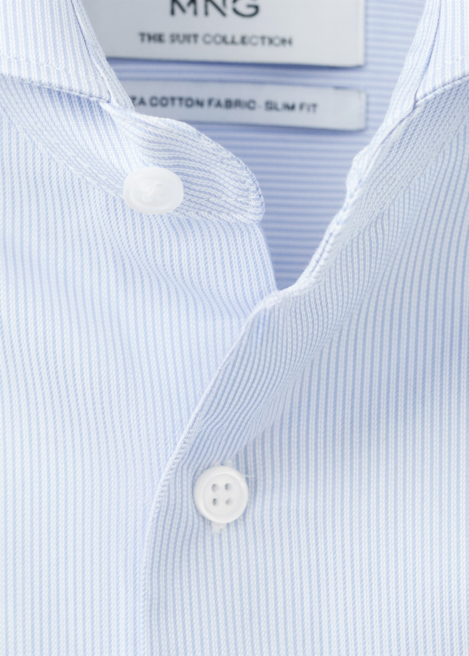 Striped-print slim-fit suit shirt - Details of the article 8