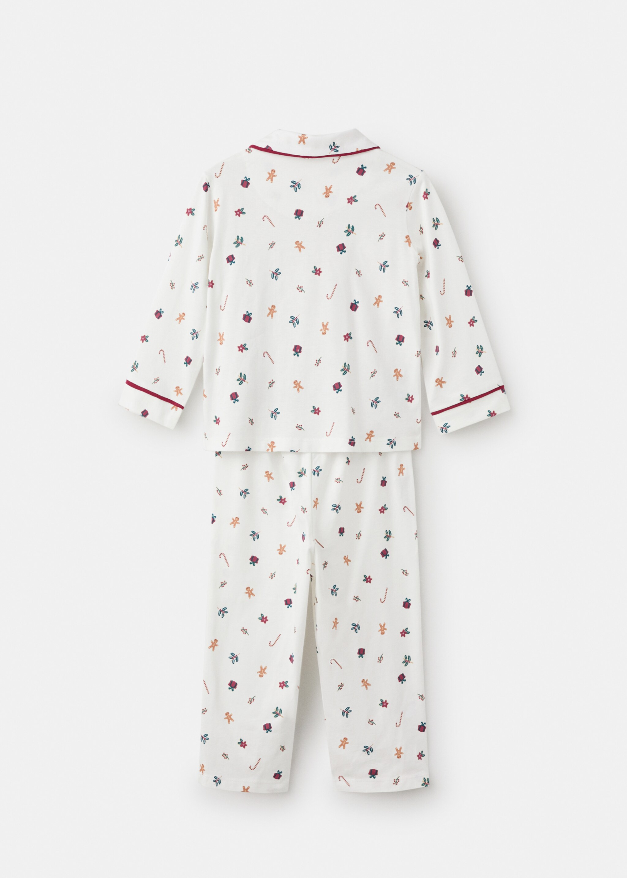 Printed long pyjamas - Reverse of the article, Off White. Ref: 17039096-00.