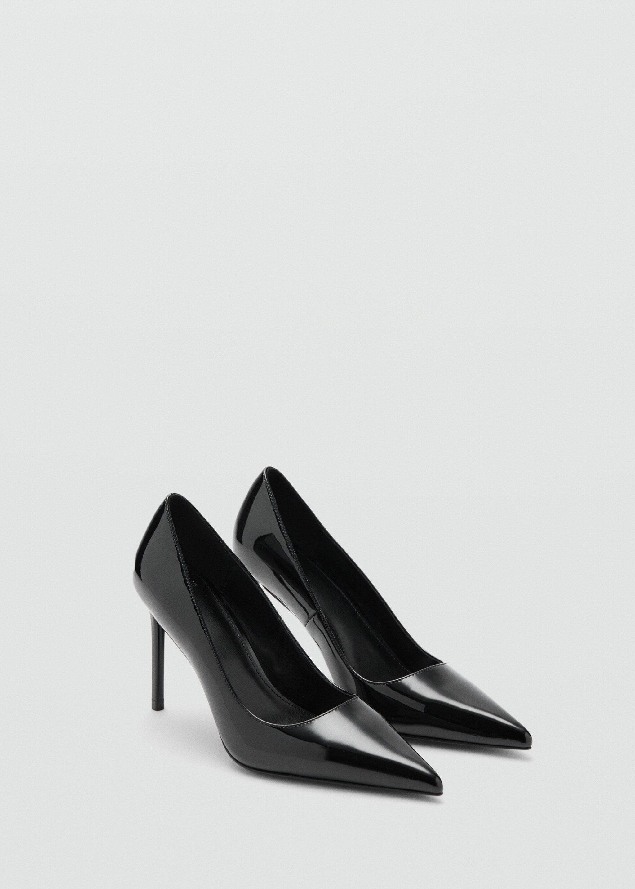 Patent leather heel shoes - Medium plane, Black. Ref: 17039099-00.