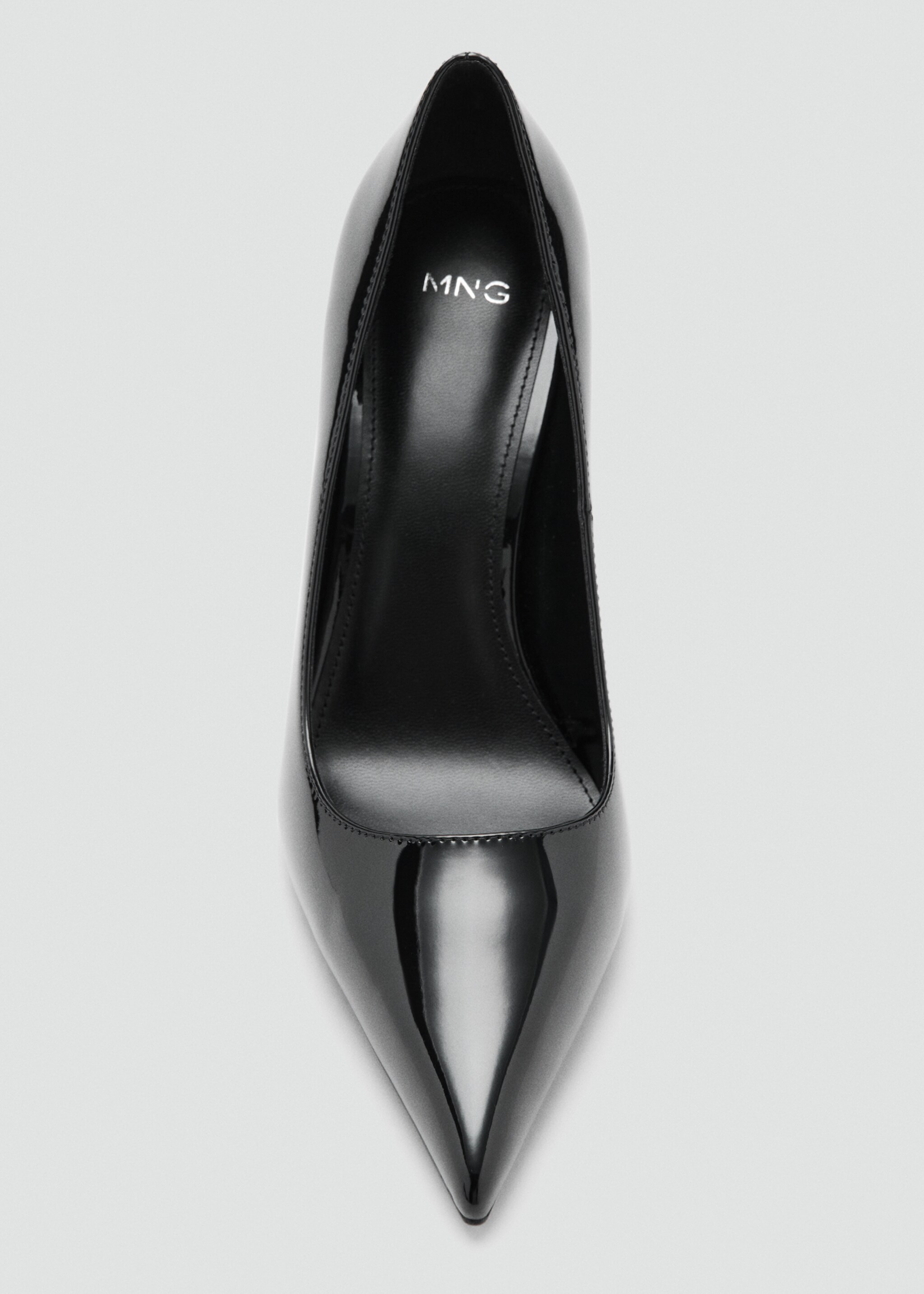 Patent leather heel shoes - Details of the article 3, Black. Ref: 17039099-00.