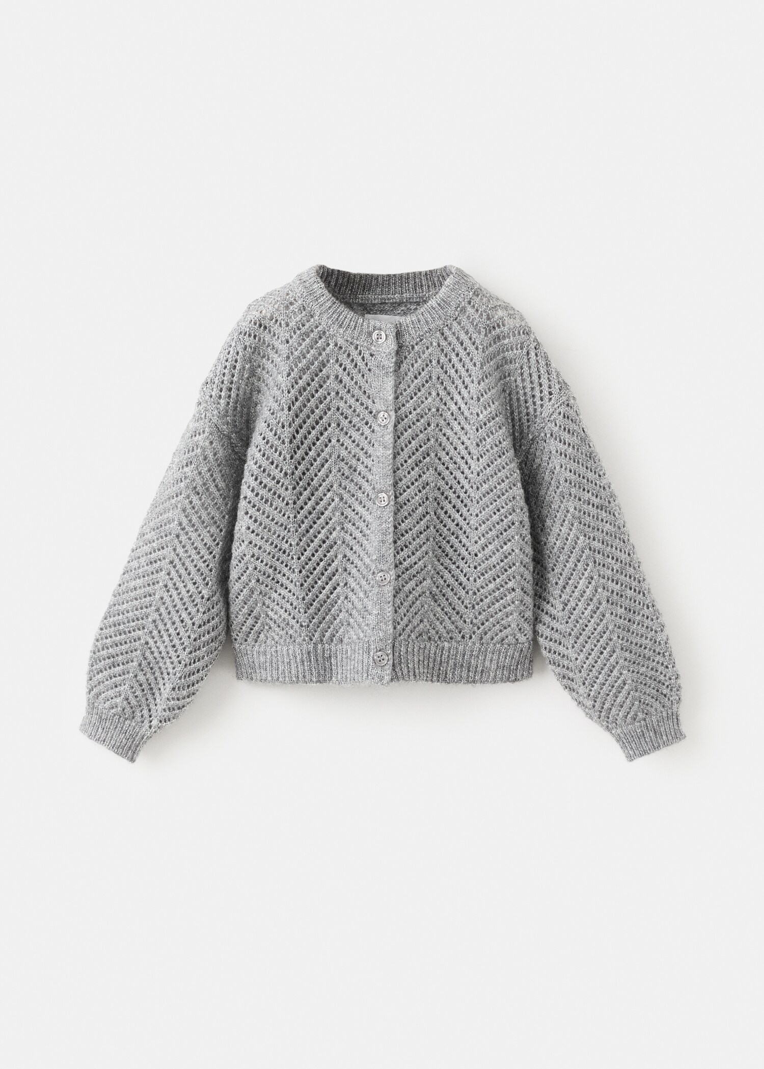 Herringbone-pattern openwork cardigan - Article without model