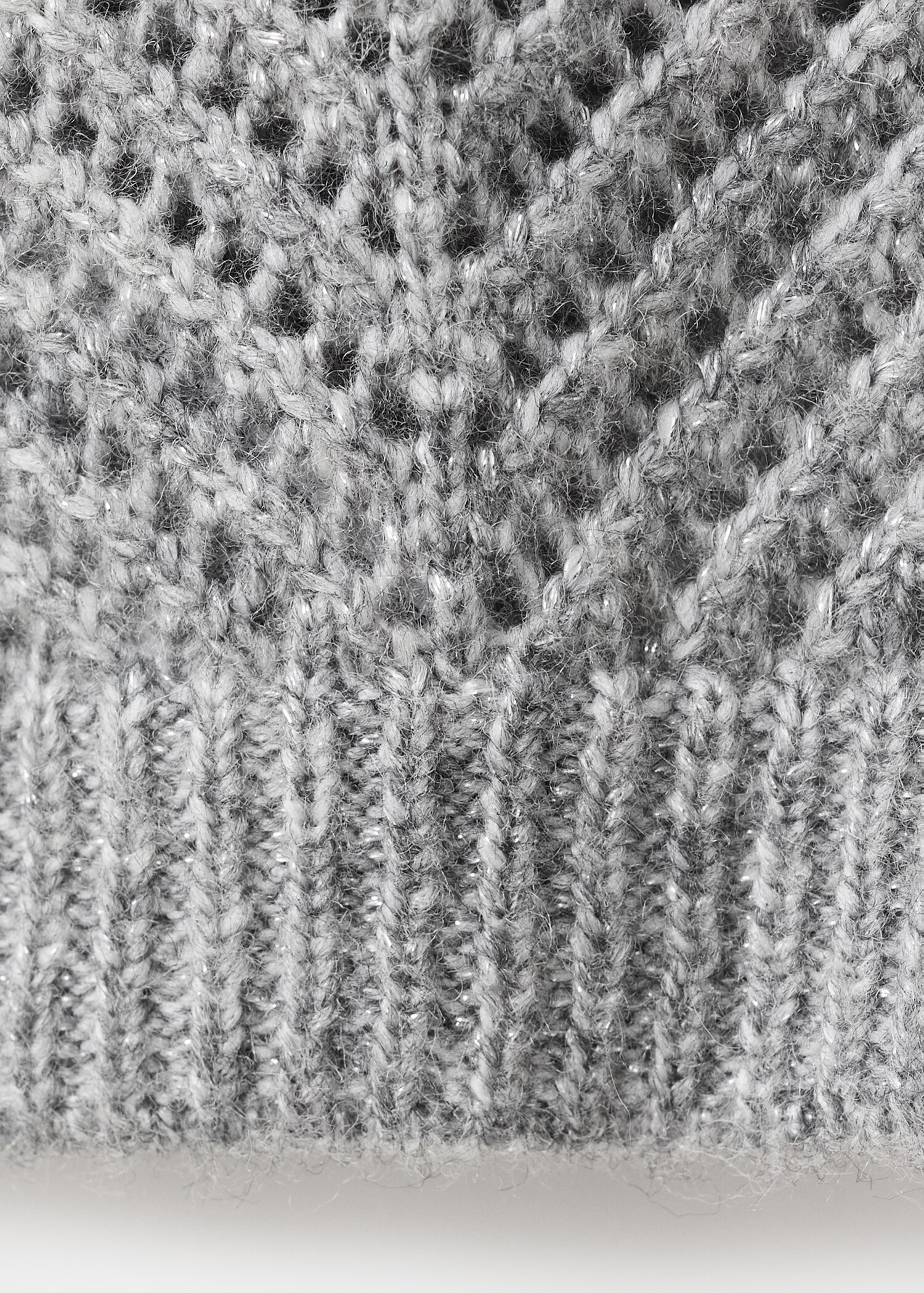 Herringbone-pattern openwork cardigan - Details of the article 0