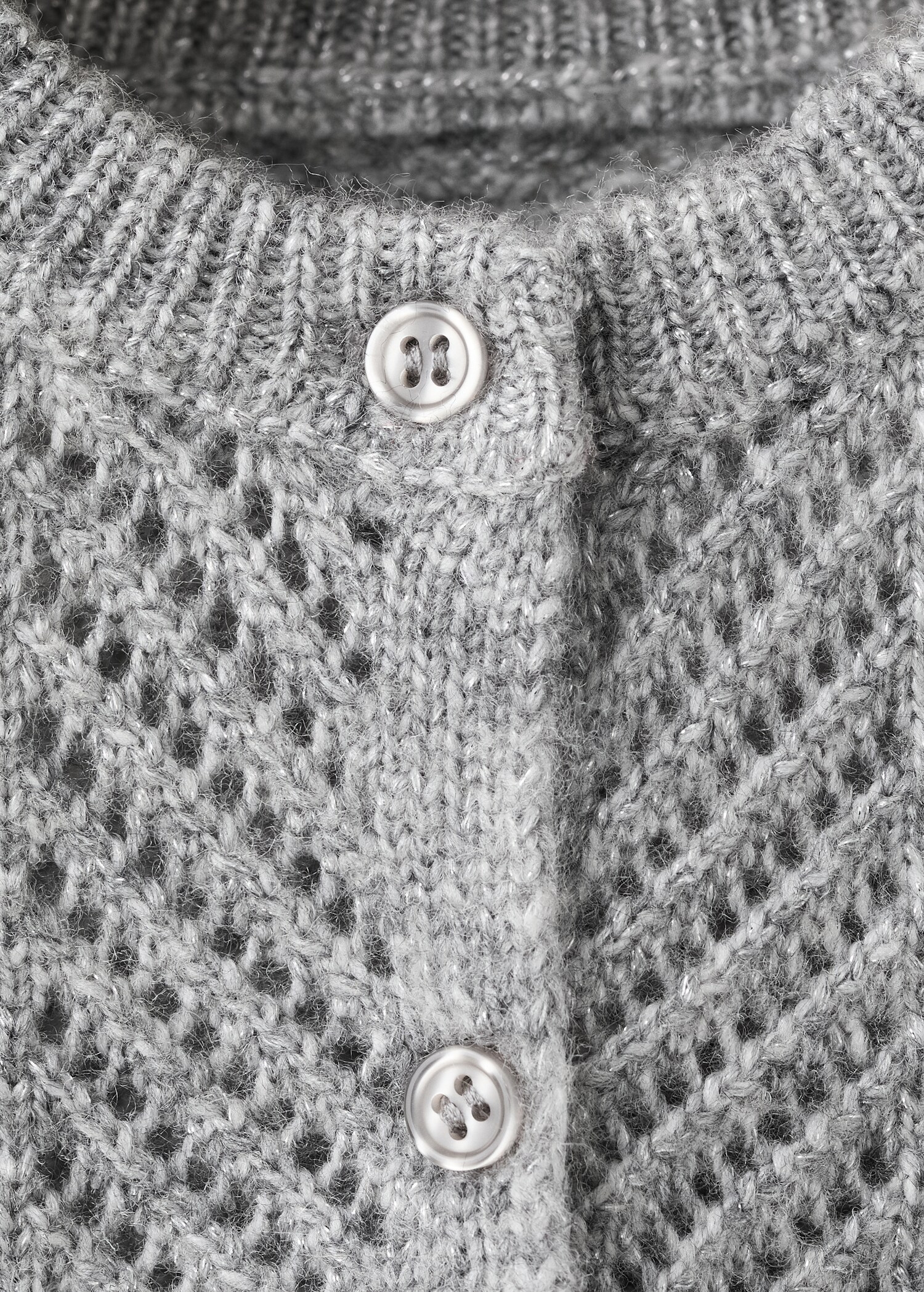 Herringbone-pattern openwork cardigan - Details of the article 8