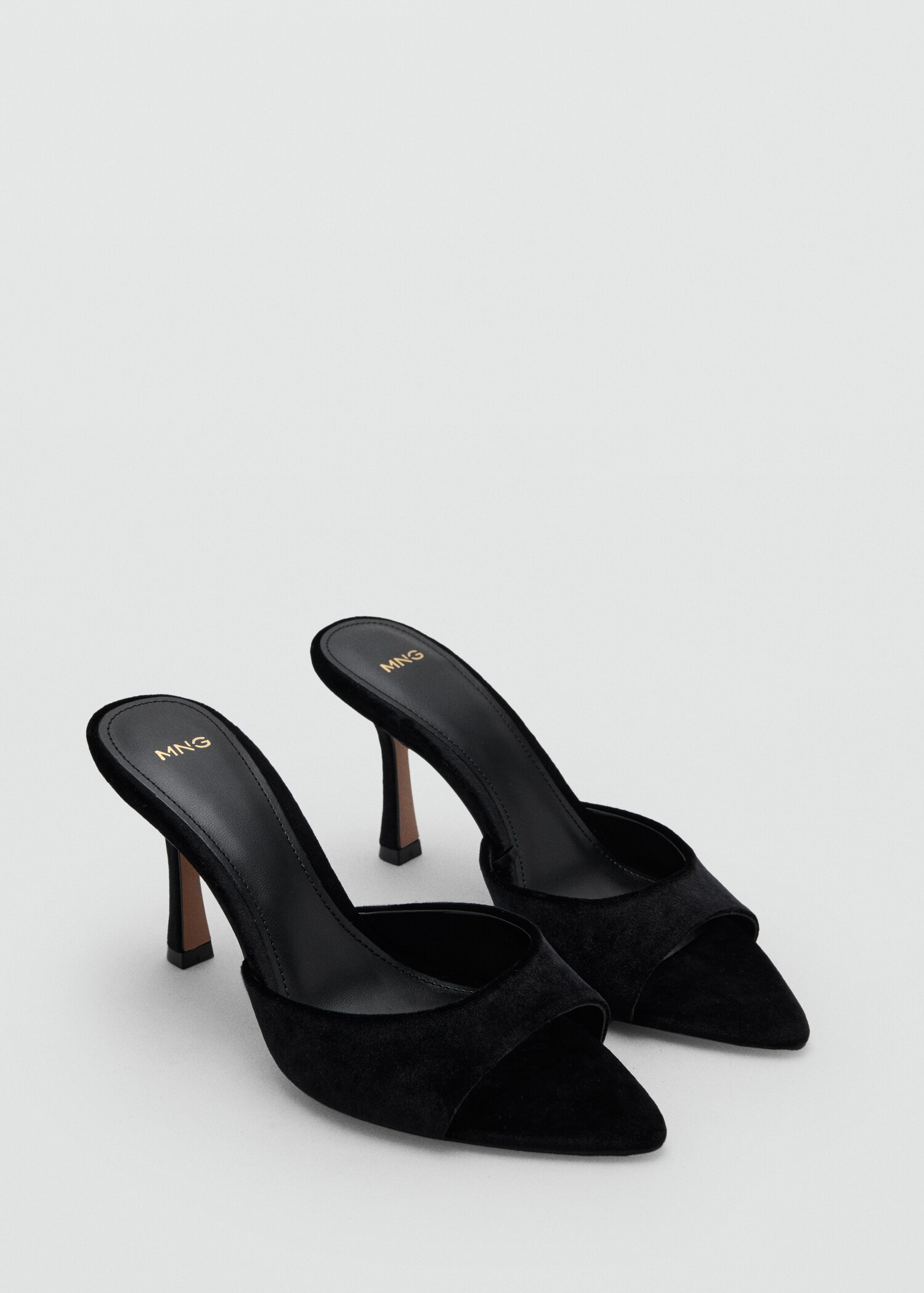 Velvet heel sandals - Medium plane
