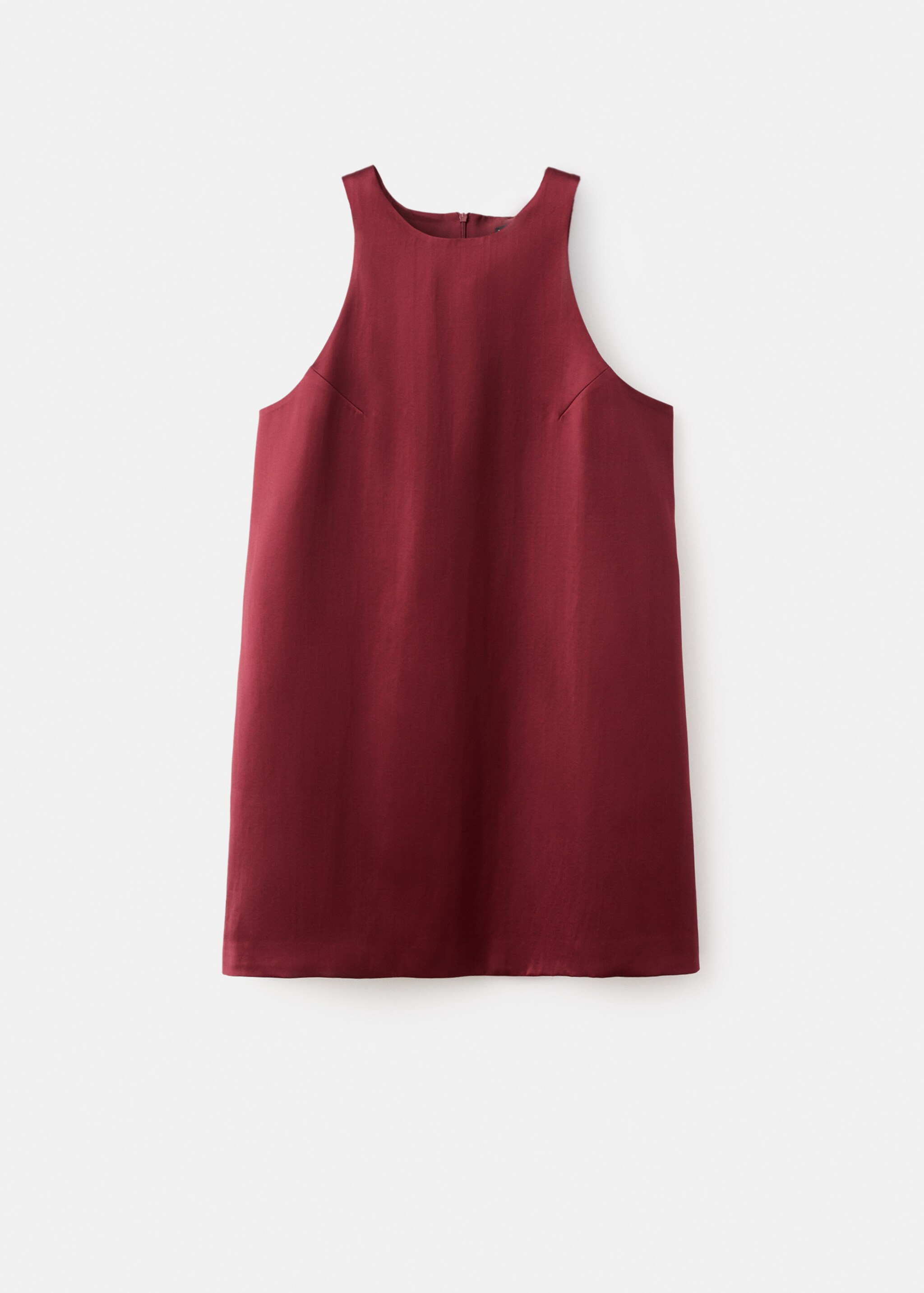 Satin tie dress - Article without model, Wine. Ref: 17039110-00.