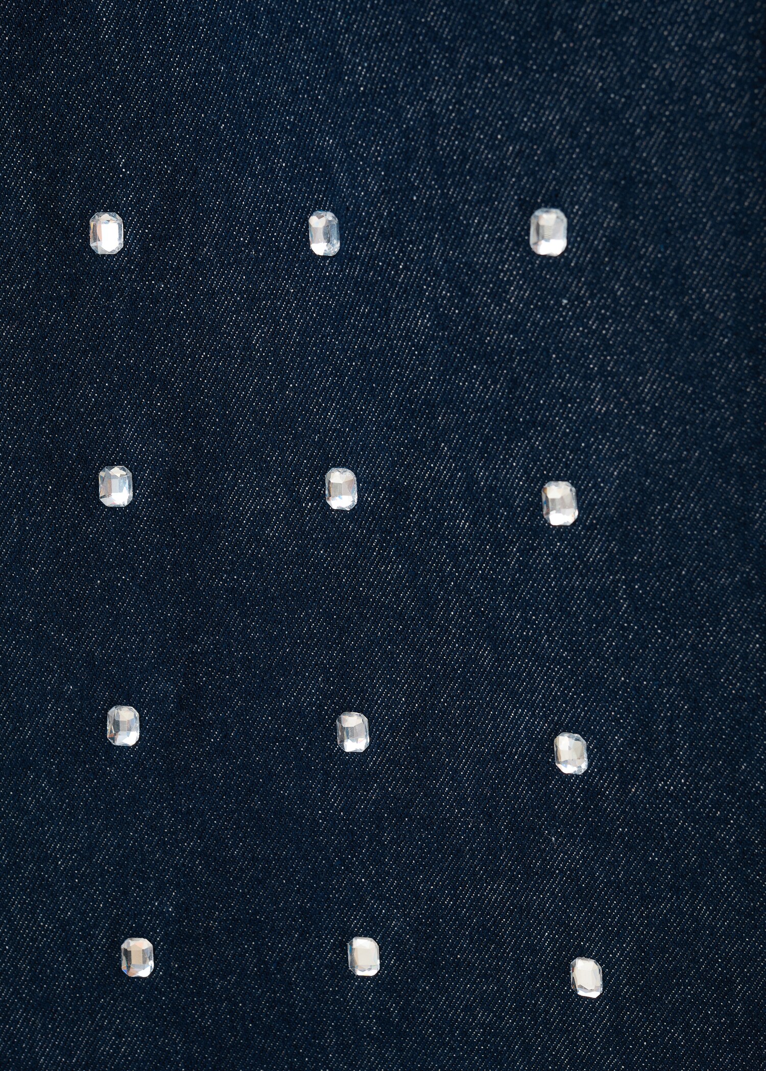 Wide-leg jeans with crystals - Details of the article 8