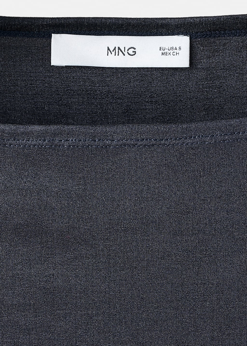 Metallic boat-neck top