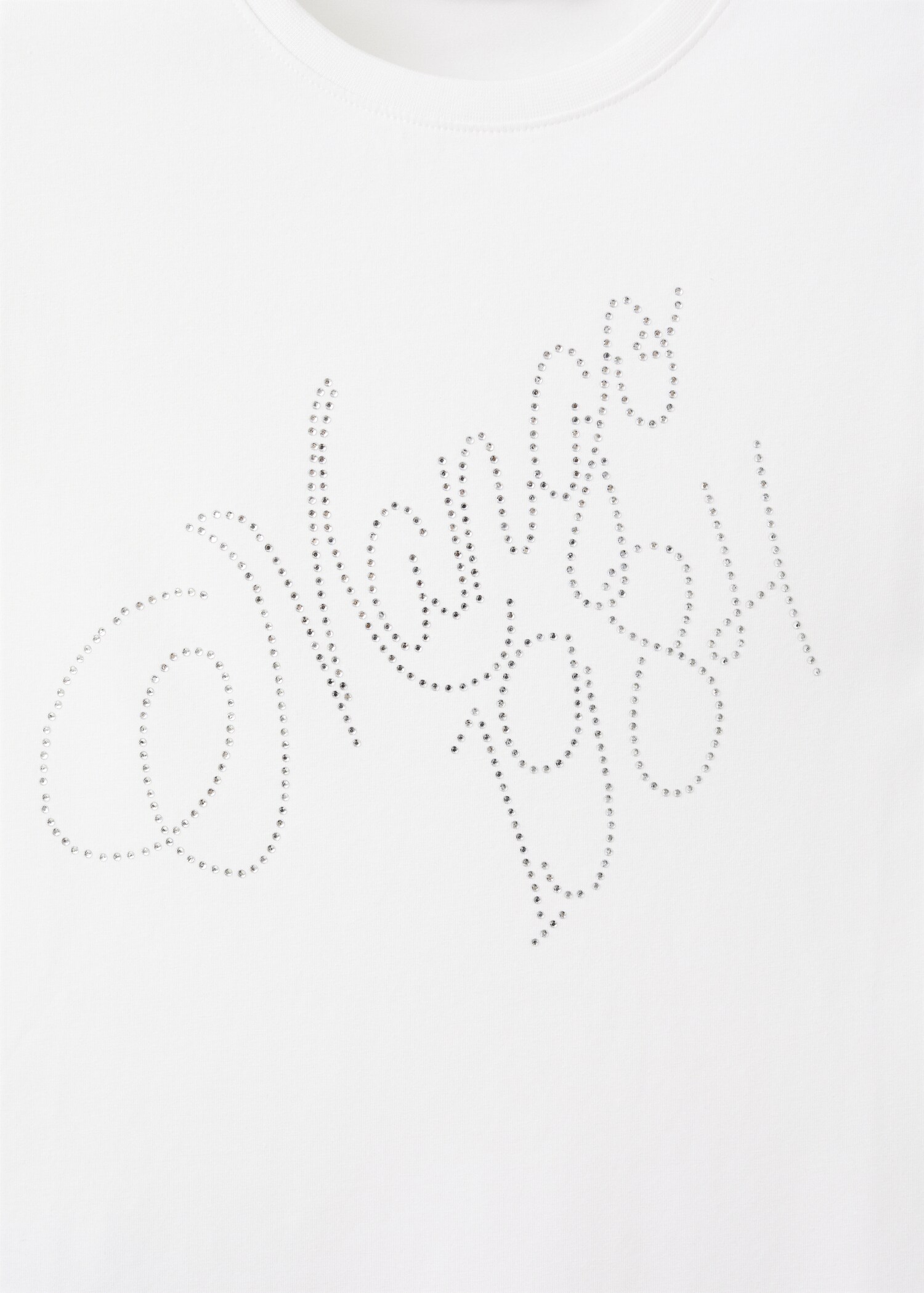 تي شيرت مكتوب به رسالة بحجر الراين - تفاصيل المنتج 0