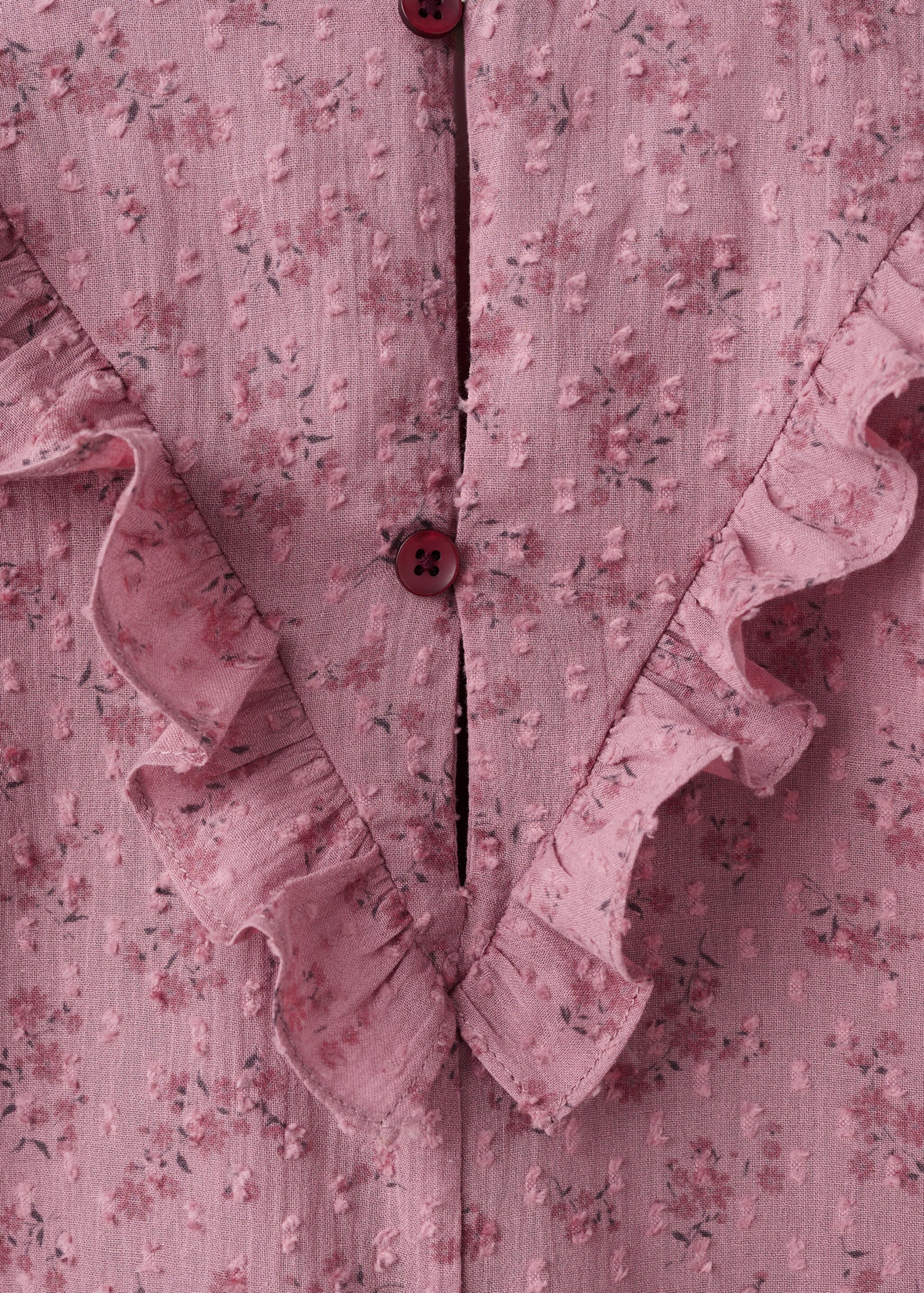 Kleid mit Blumendruck - Detail des Artikels 0, Granatrot. Ref: 17039118-00.