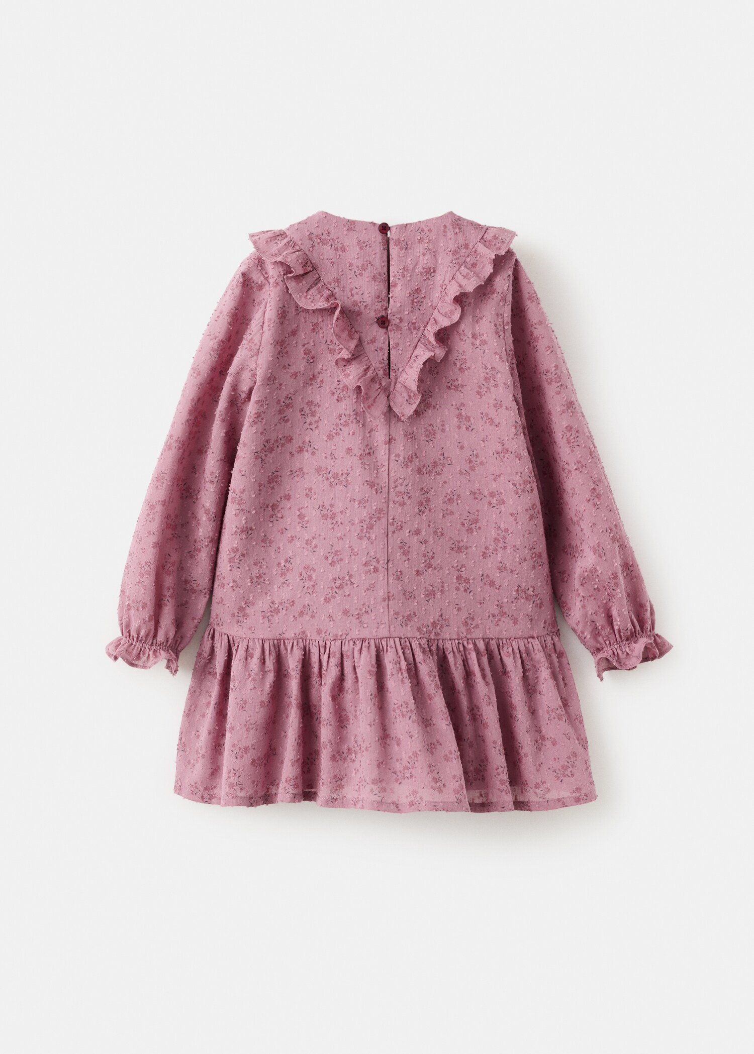 Kleid mit Blumendruck - Rückseite des Artikels