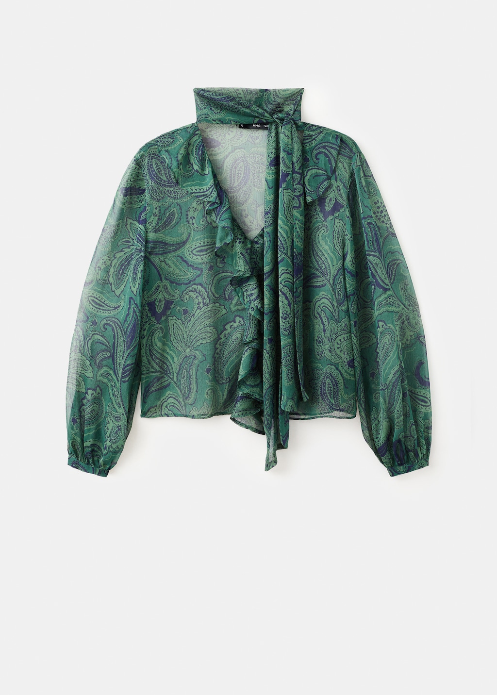 Paisley-print blouse with foulard