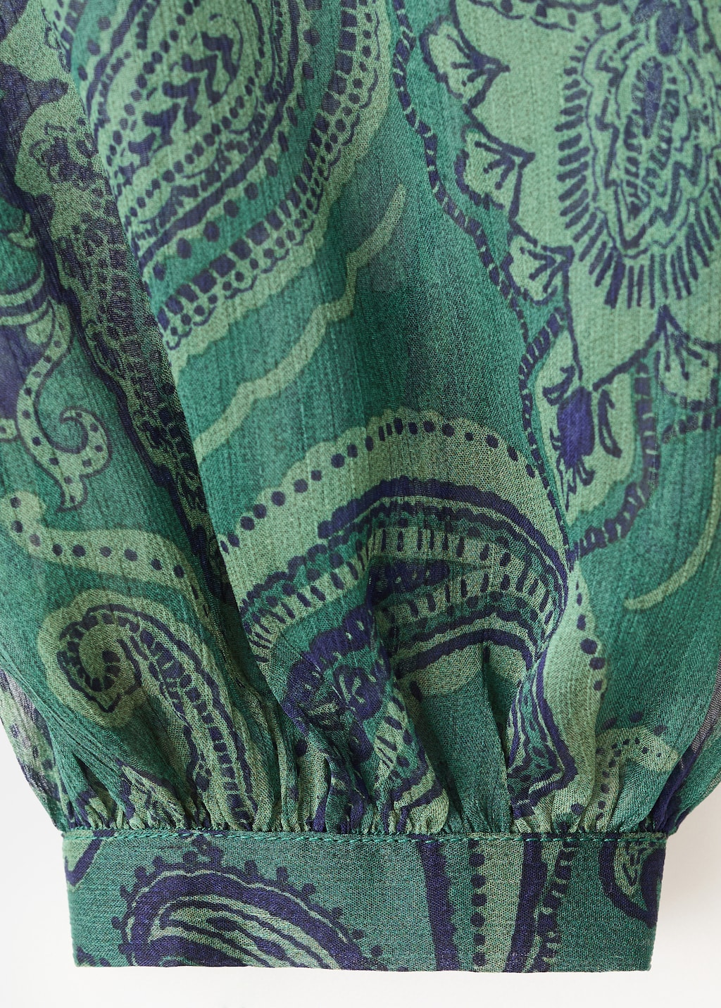 Paisley-print blouse with foulard