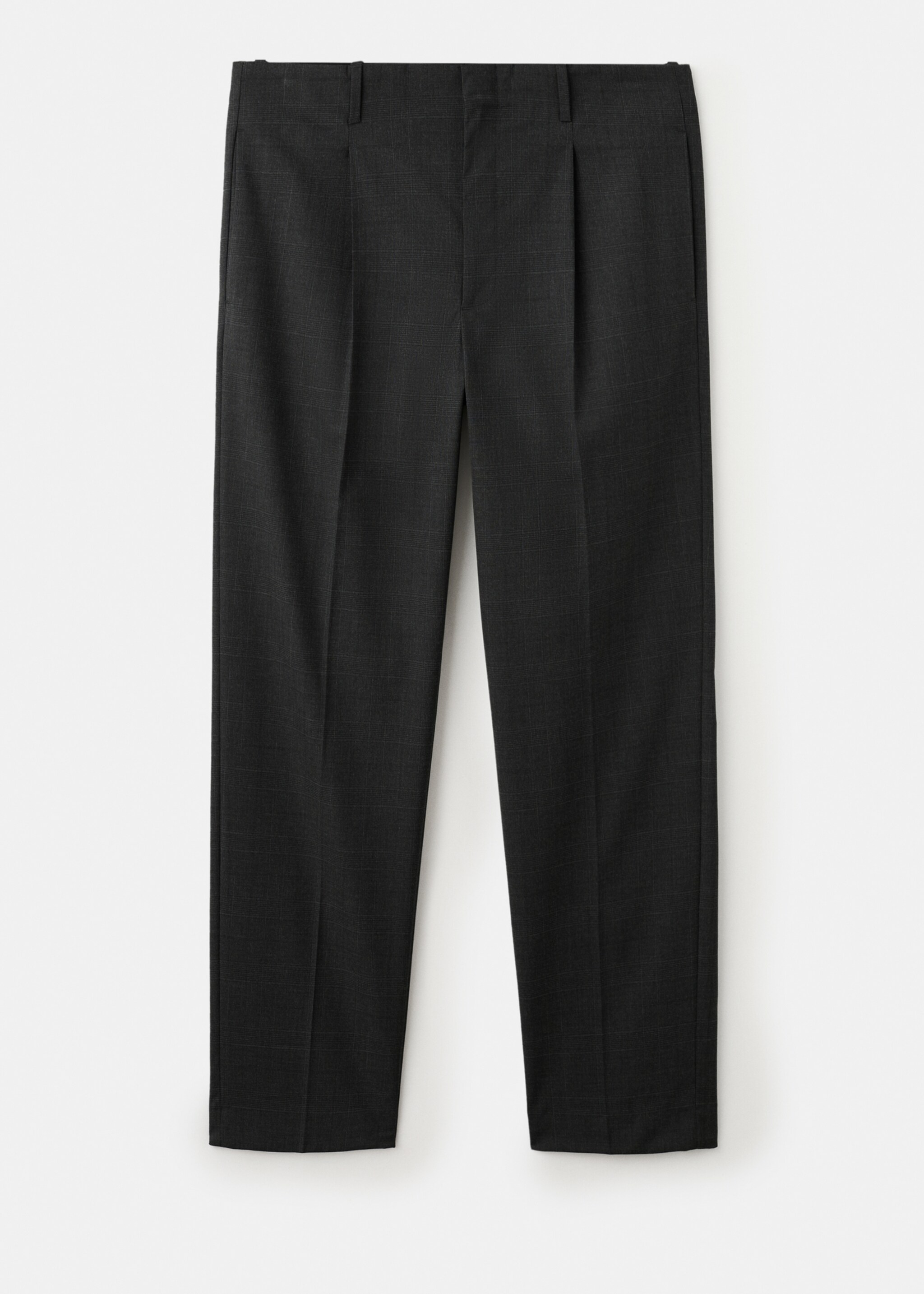 Relaxed-fit pleated trousers - Article without model, Dark Heather Grey. Ref: 17039206-00.