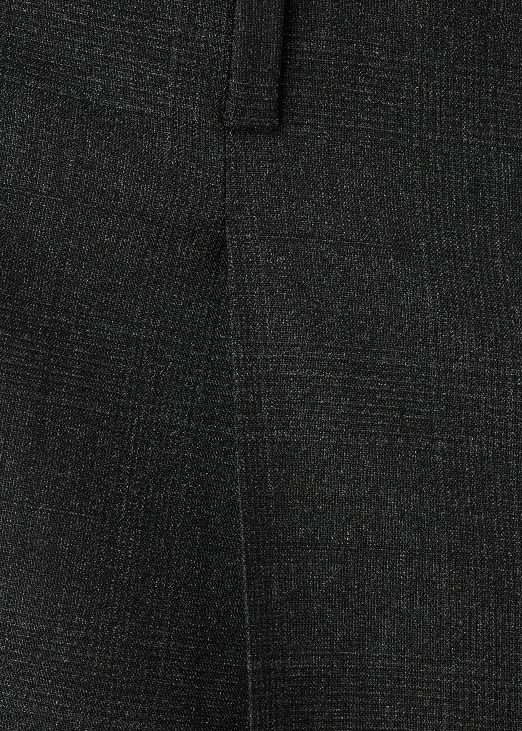 Relaxed-fit pleated trousers - Details of the article 8, Dark Heather Grey. Ref: 17039206-00.