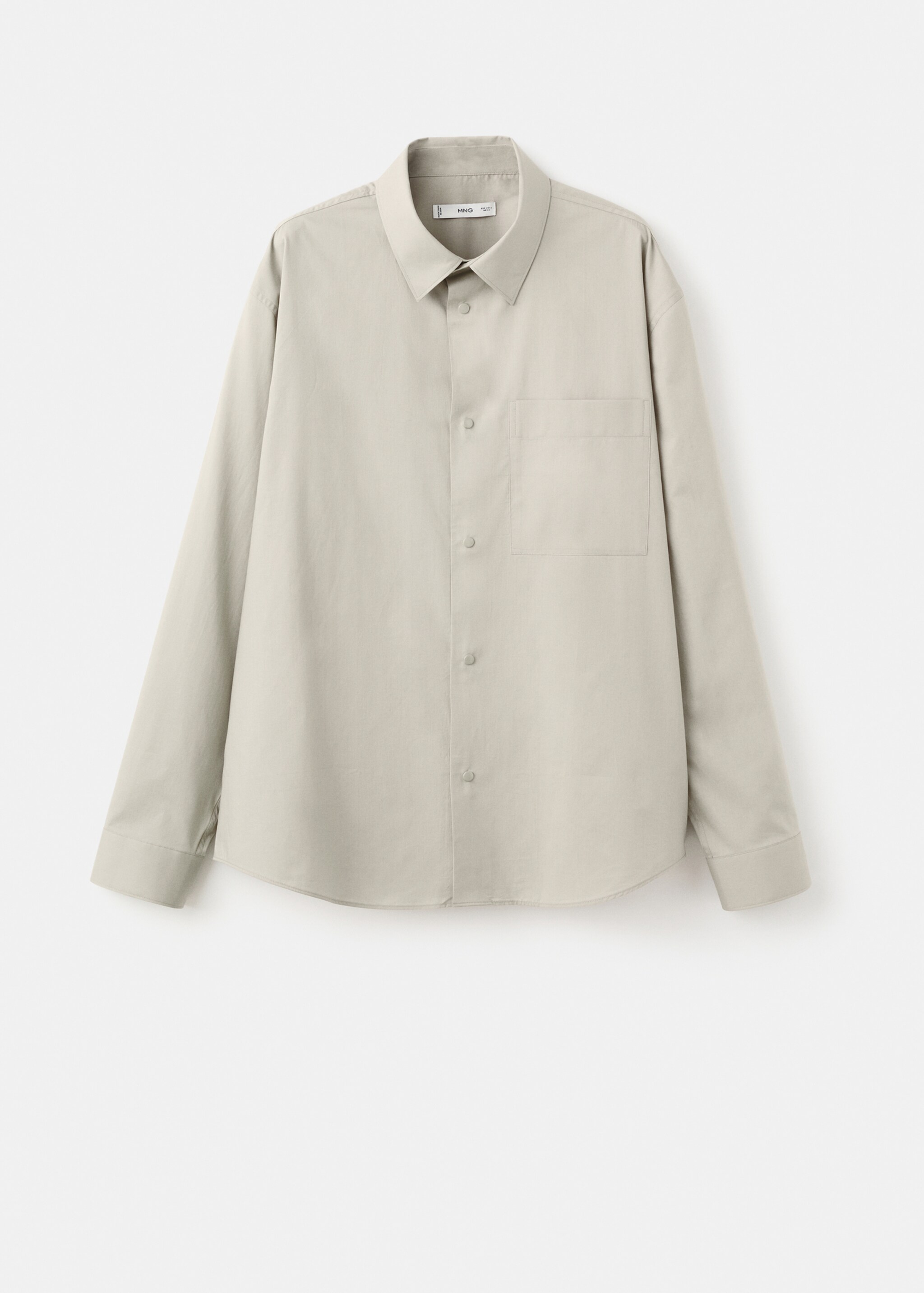 Chemise 100 % coton relaxed fit - Article sans modèle, Beige. Ref: 17039208-00.