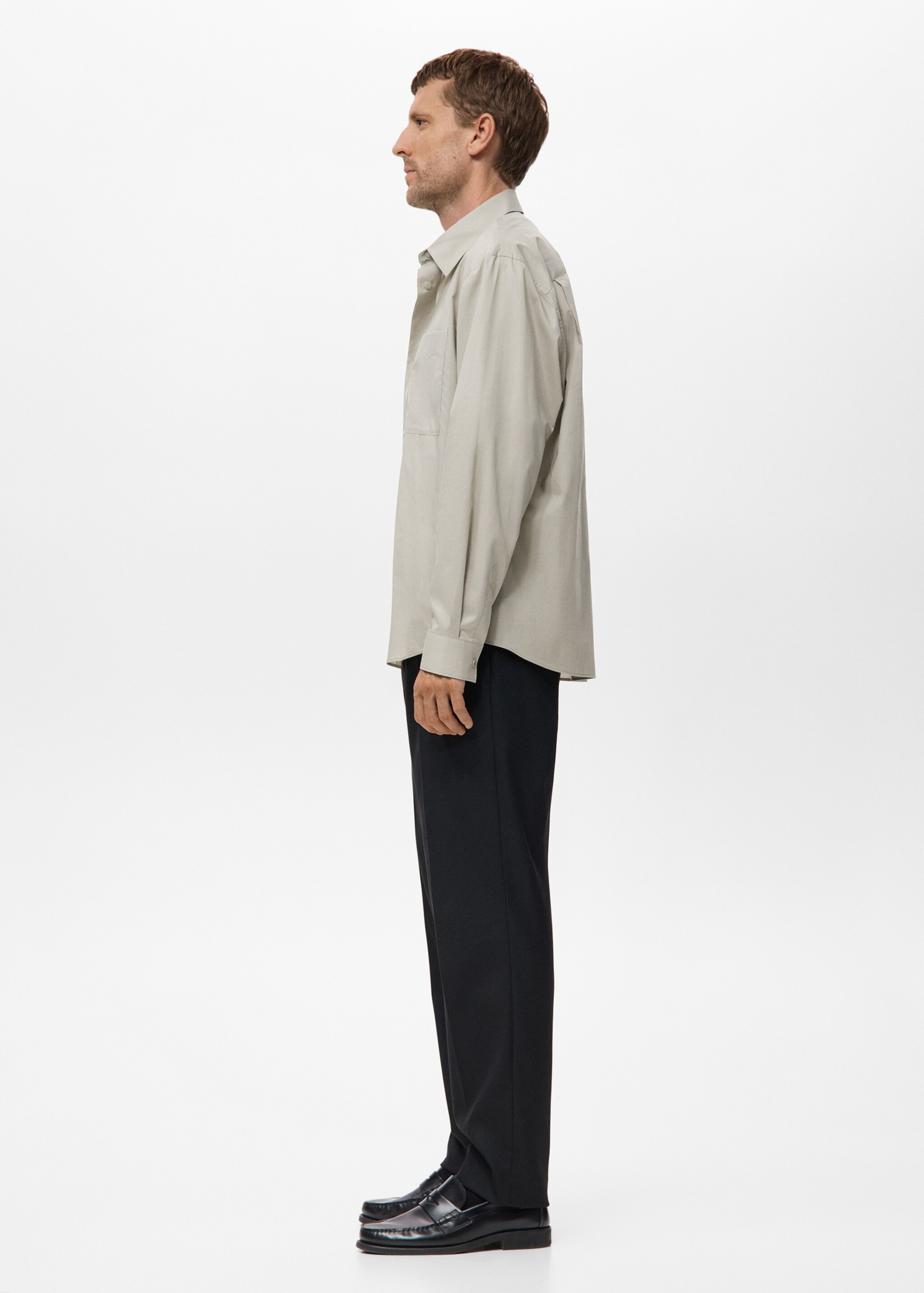 Chemise 100 % coton relaxed fit - Détail de l'article 2, Beige. Ref: 17039208-00.