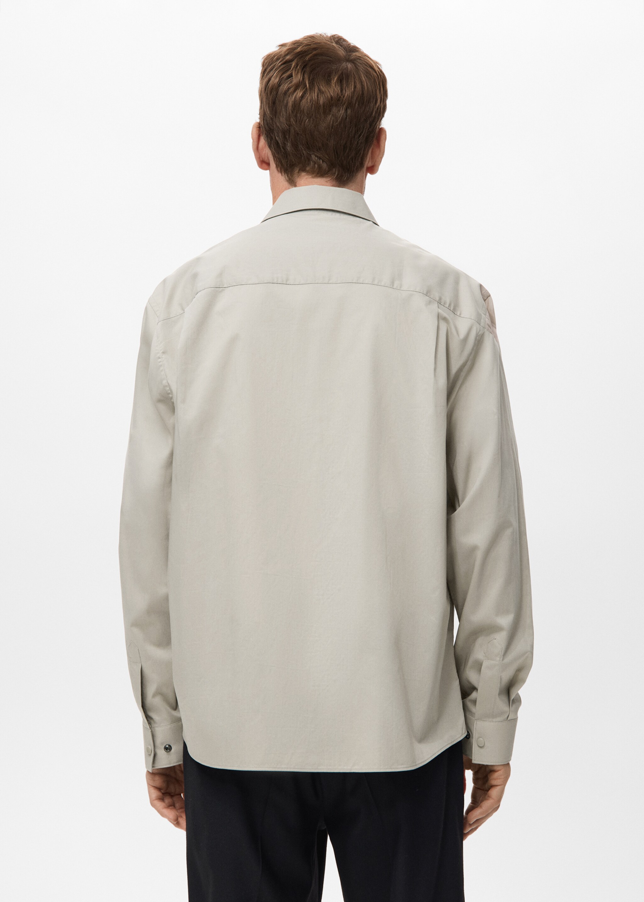 Chemise 100 % coton relaxed fit - Verso de l’article, Beige. Ref: 17039208-00.