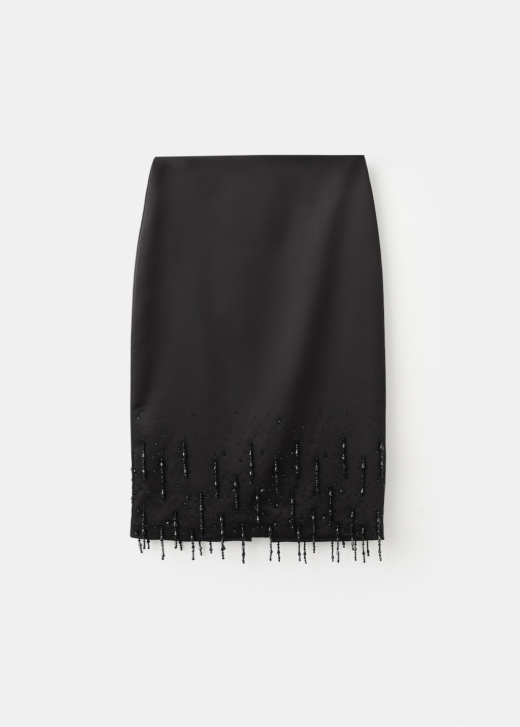 Midi-skirt with crystal trim hem