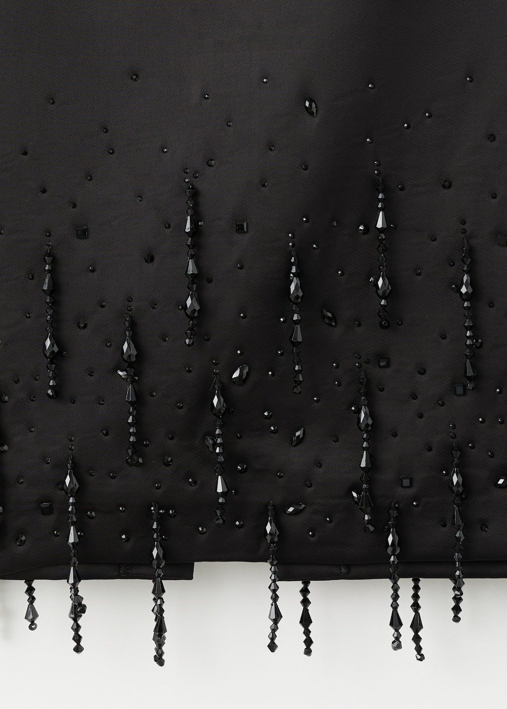 Midi-skirt with crystal trim hem