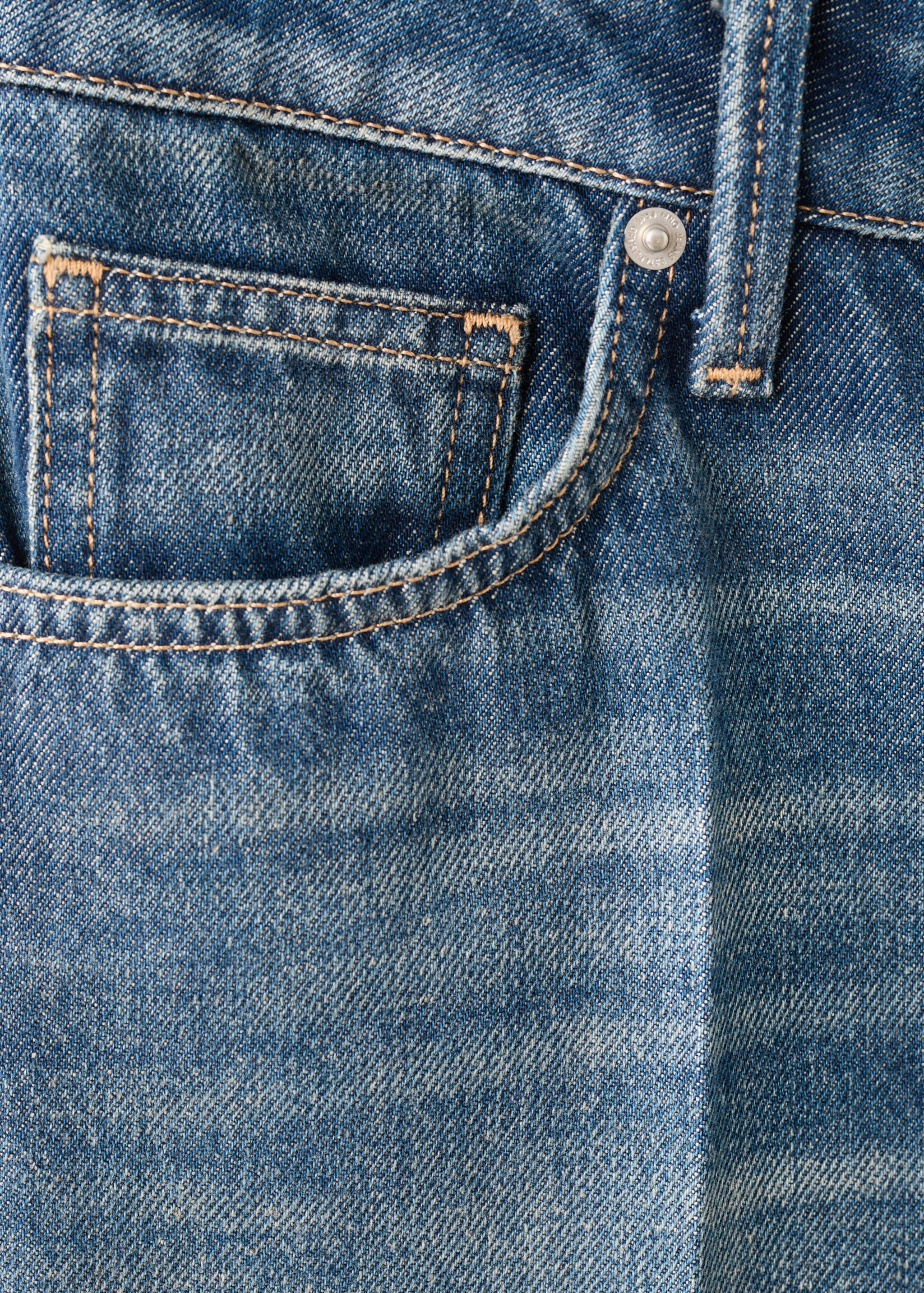 Jean droit revers couture - Détail de l'article 0, Bleu foncé vintage. Ref: 17039213-00.