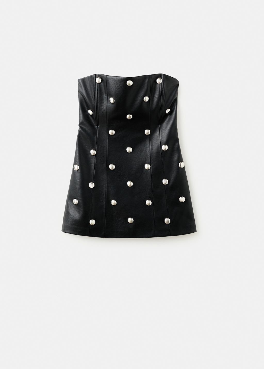 Studded faux-effect dress