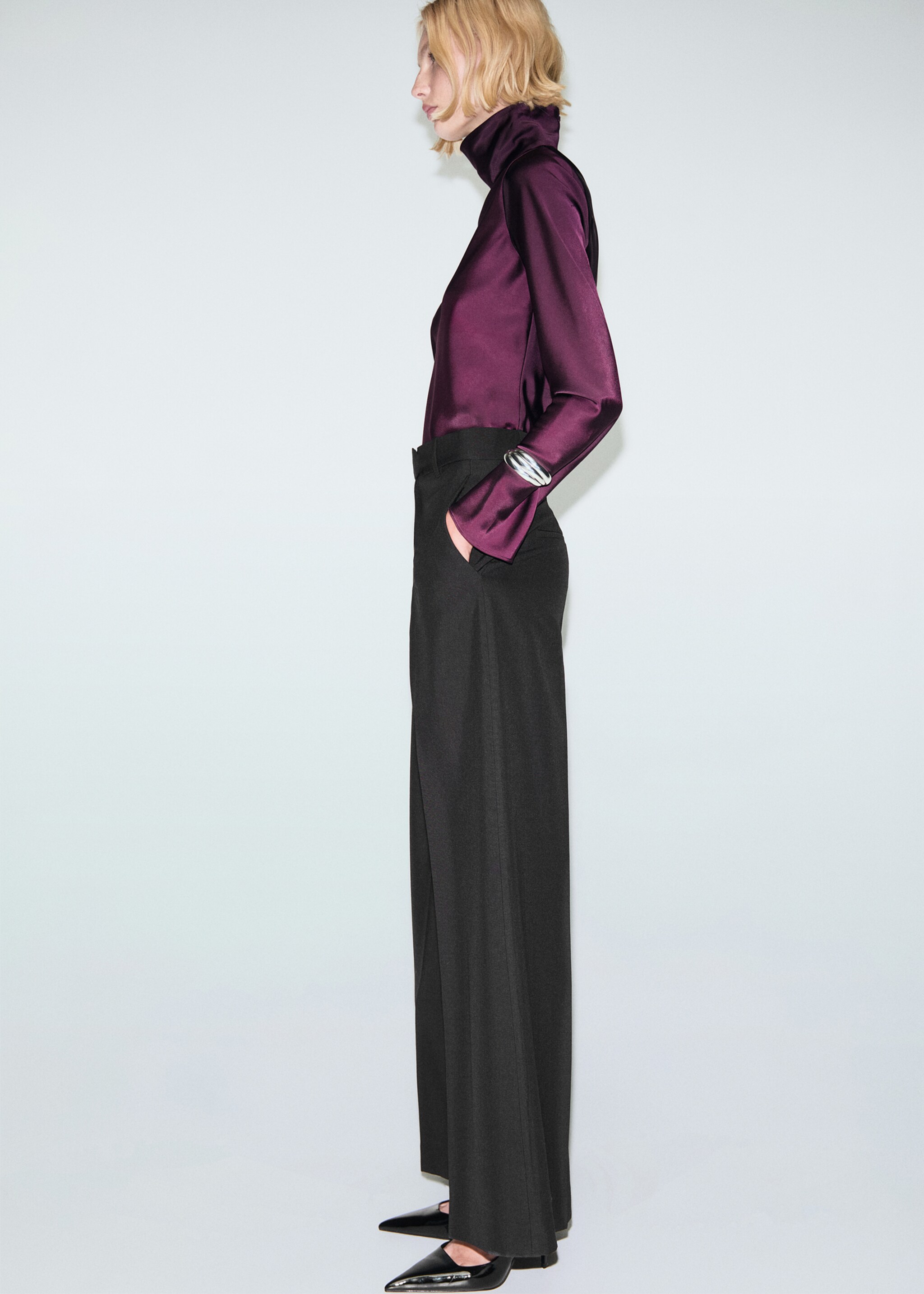 Pantalon costume laine mélangée - Détail de l'article 2, Noir. Ref: 17039408-00.