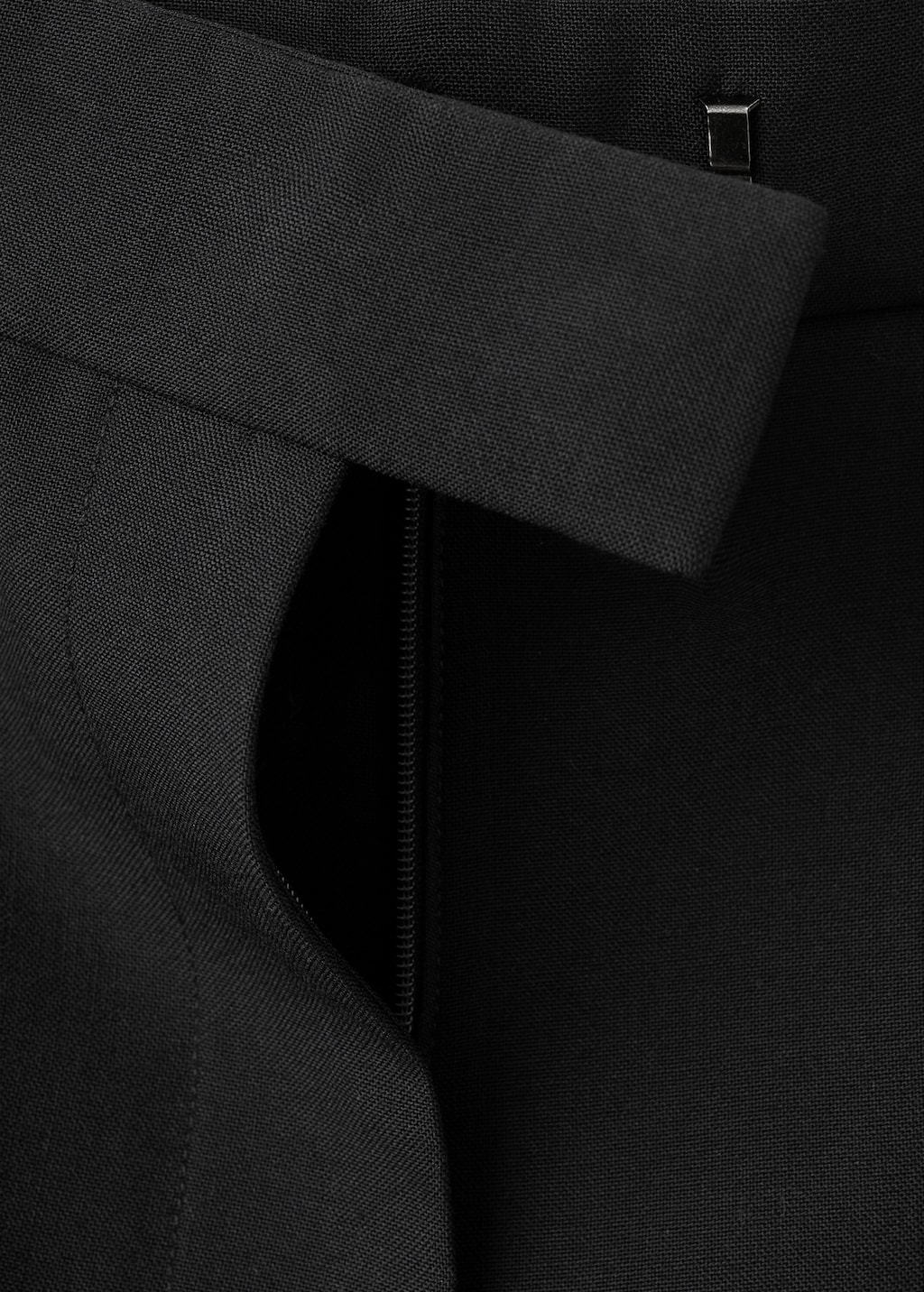 Wool-blend suit pants