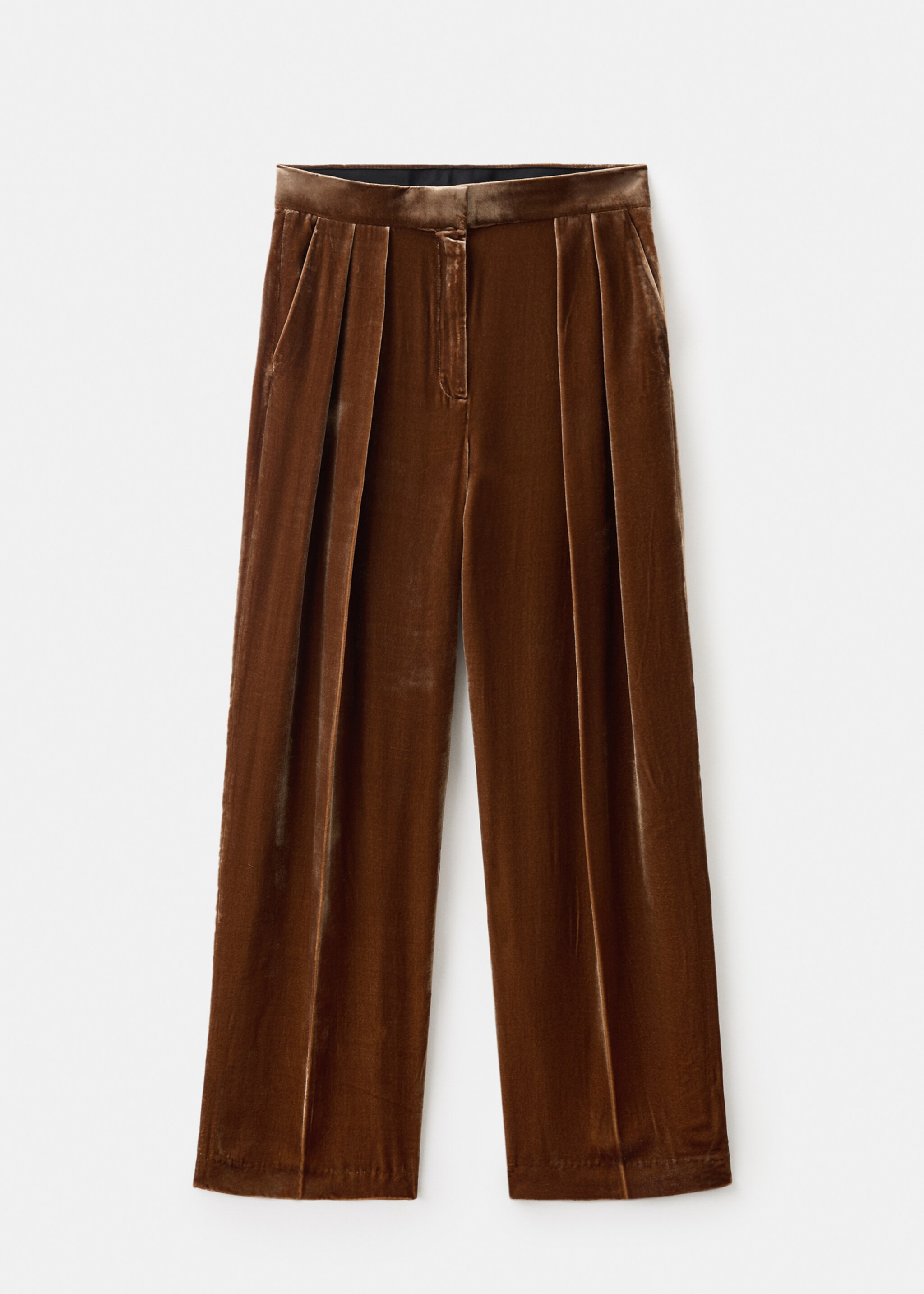 Velvet suit trousers - Article without model, Caramel. Ref: 17039409-00.