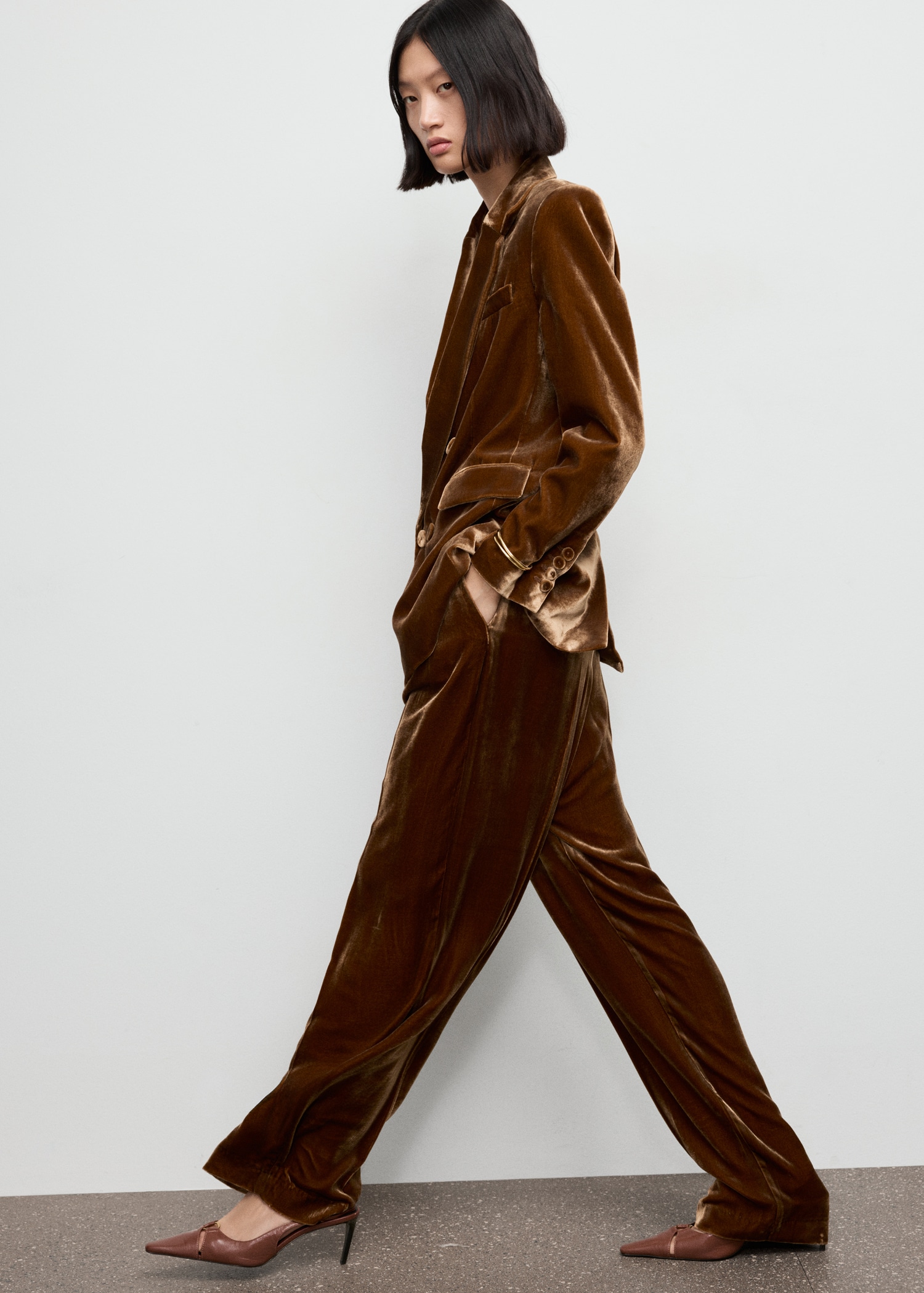 Velvet suit trousers - Details of the article 2