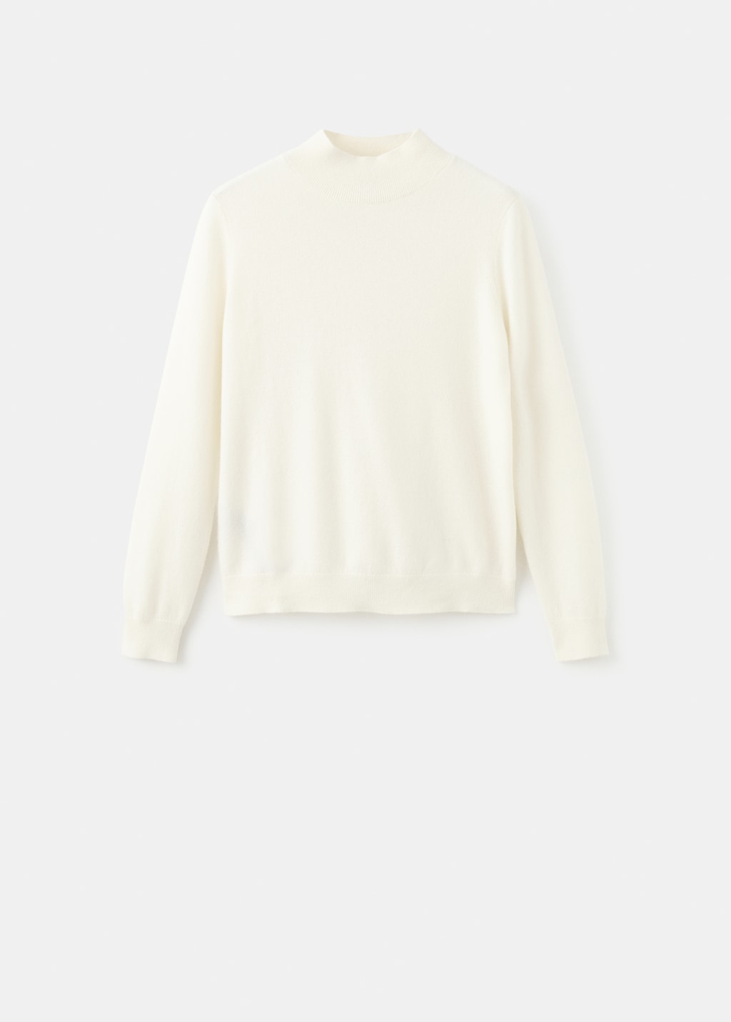 100% cashmere sweater with perkins neck