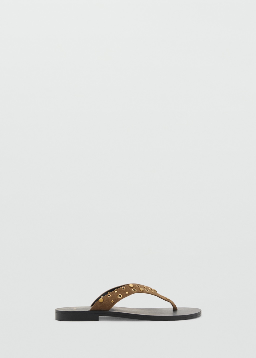 Suede sandals with eyelet straps - image 2