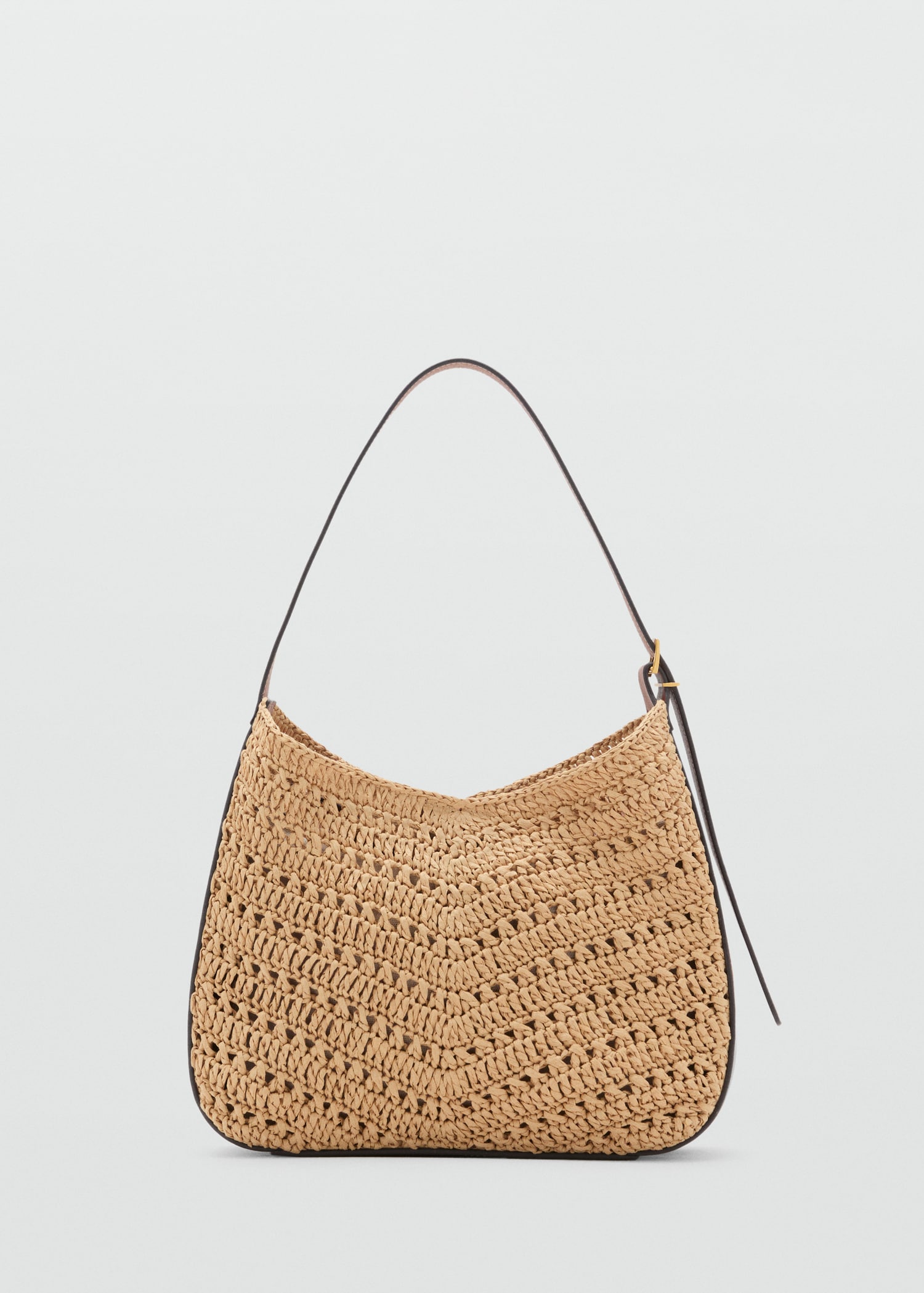 Natural fibre shoulder bag Women MANGO Singapore