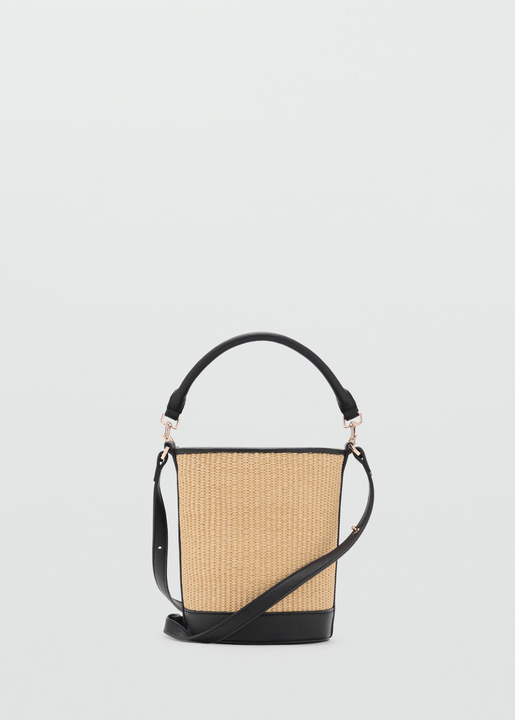 Small raffia bucket bag - Women | MANGO USA