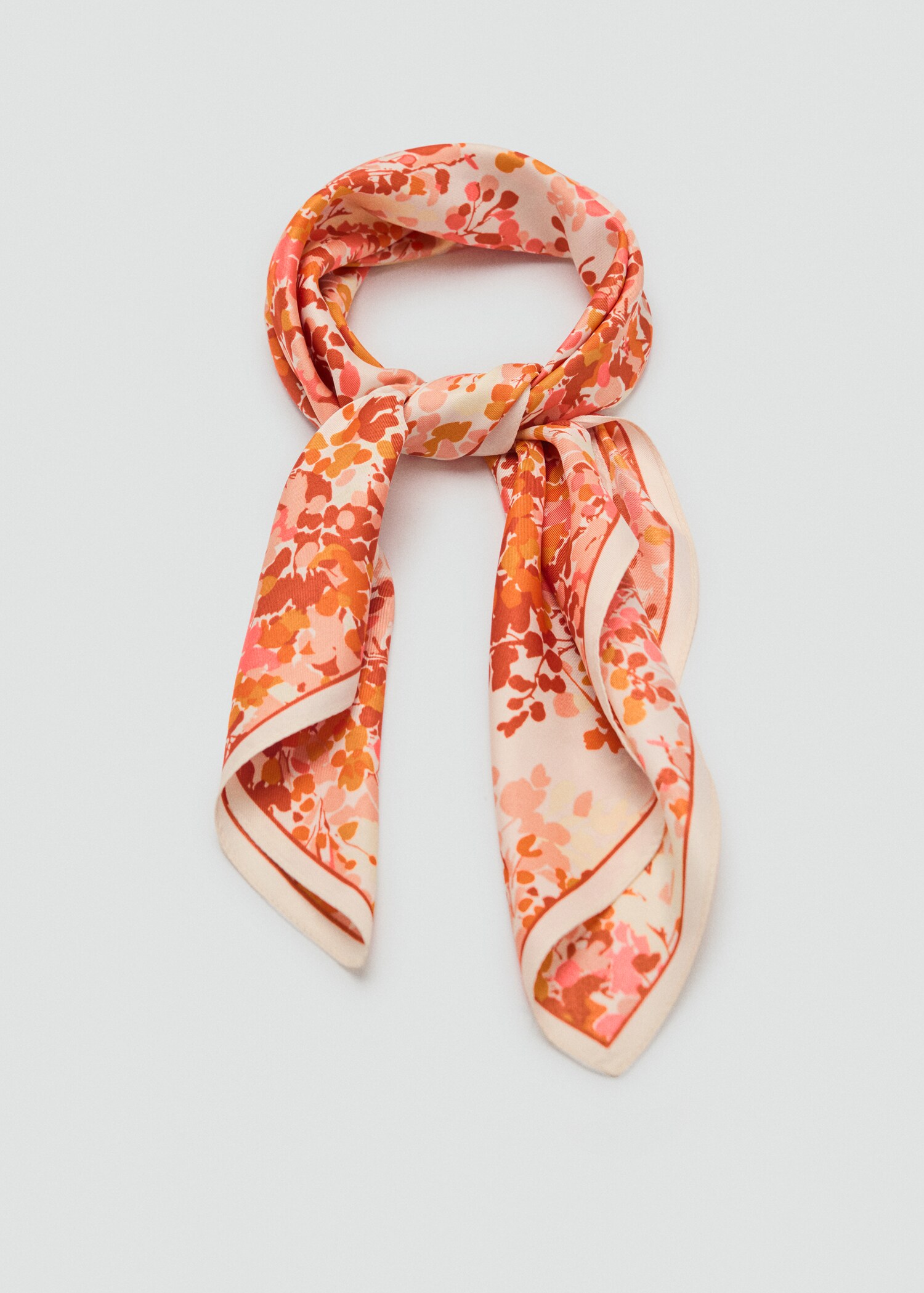 Mini flower-print scarf - Details of the article 1