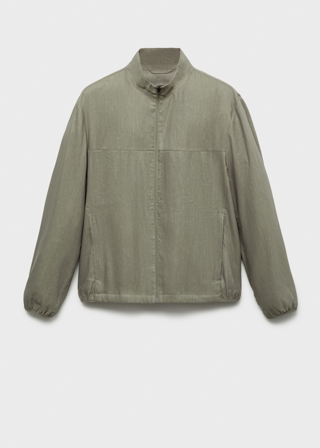 Zipper linen jacket - Men | MANGO USA