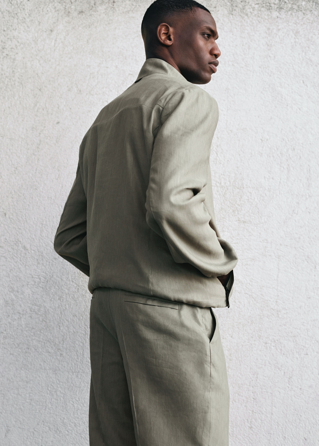 Zipper linen jacket - Men | MANGO USA