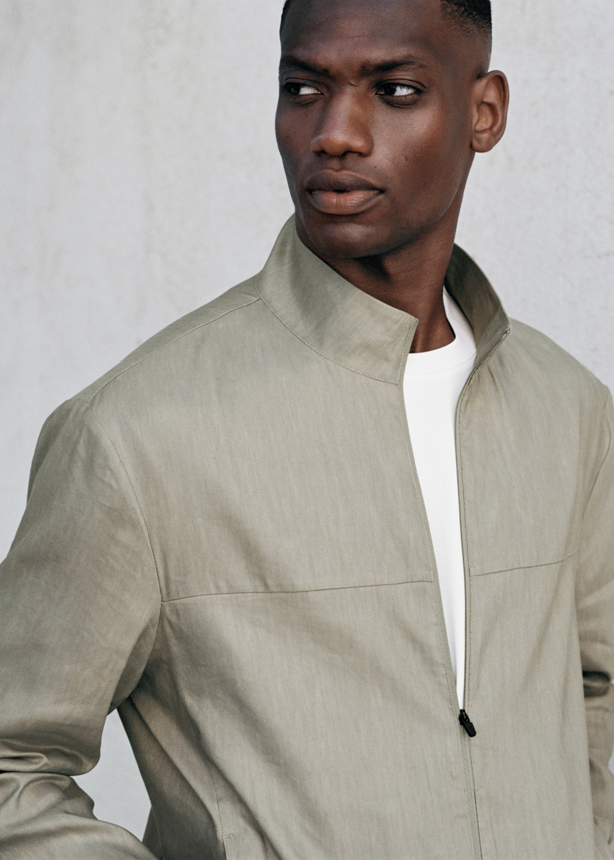 Zipper linen jacket - Details of the article 5