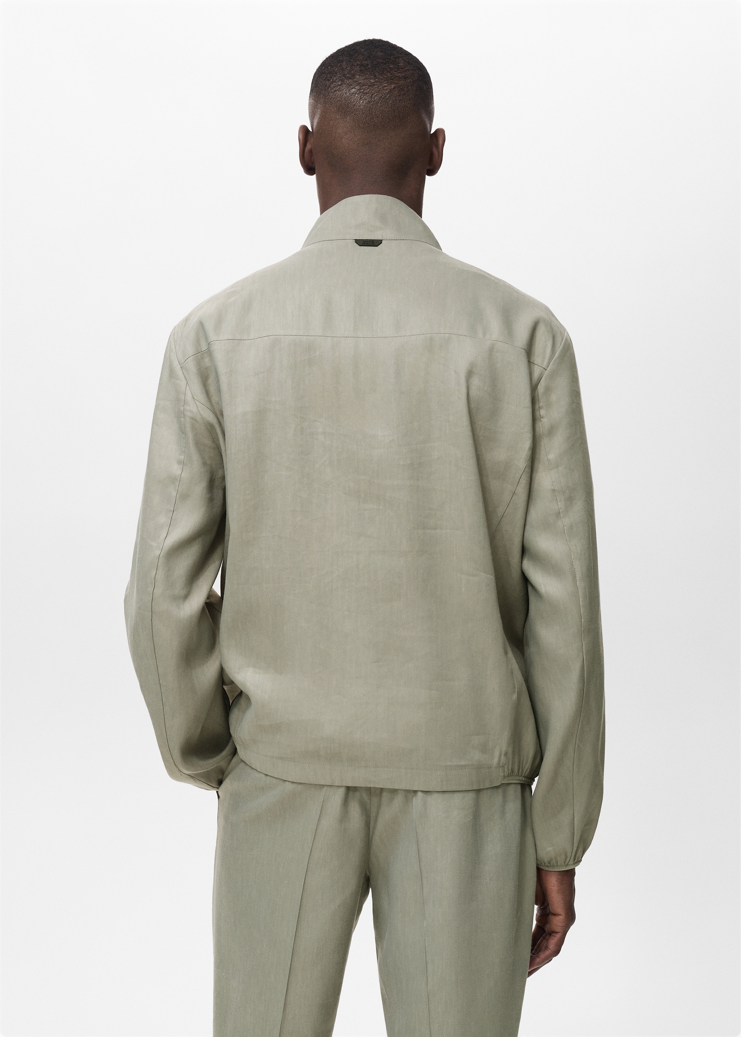 Veste lin fermeture Éclair - Verso de l’article
