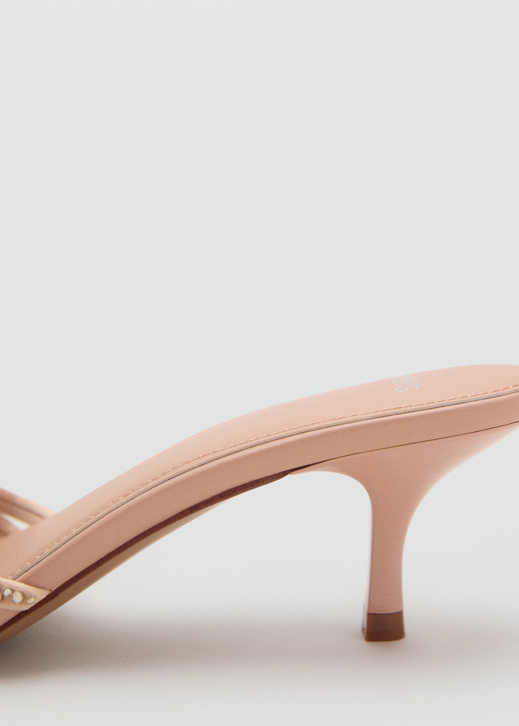 Rhinestone kitten heel sandals