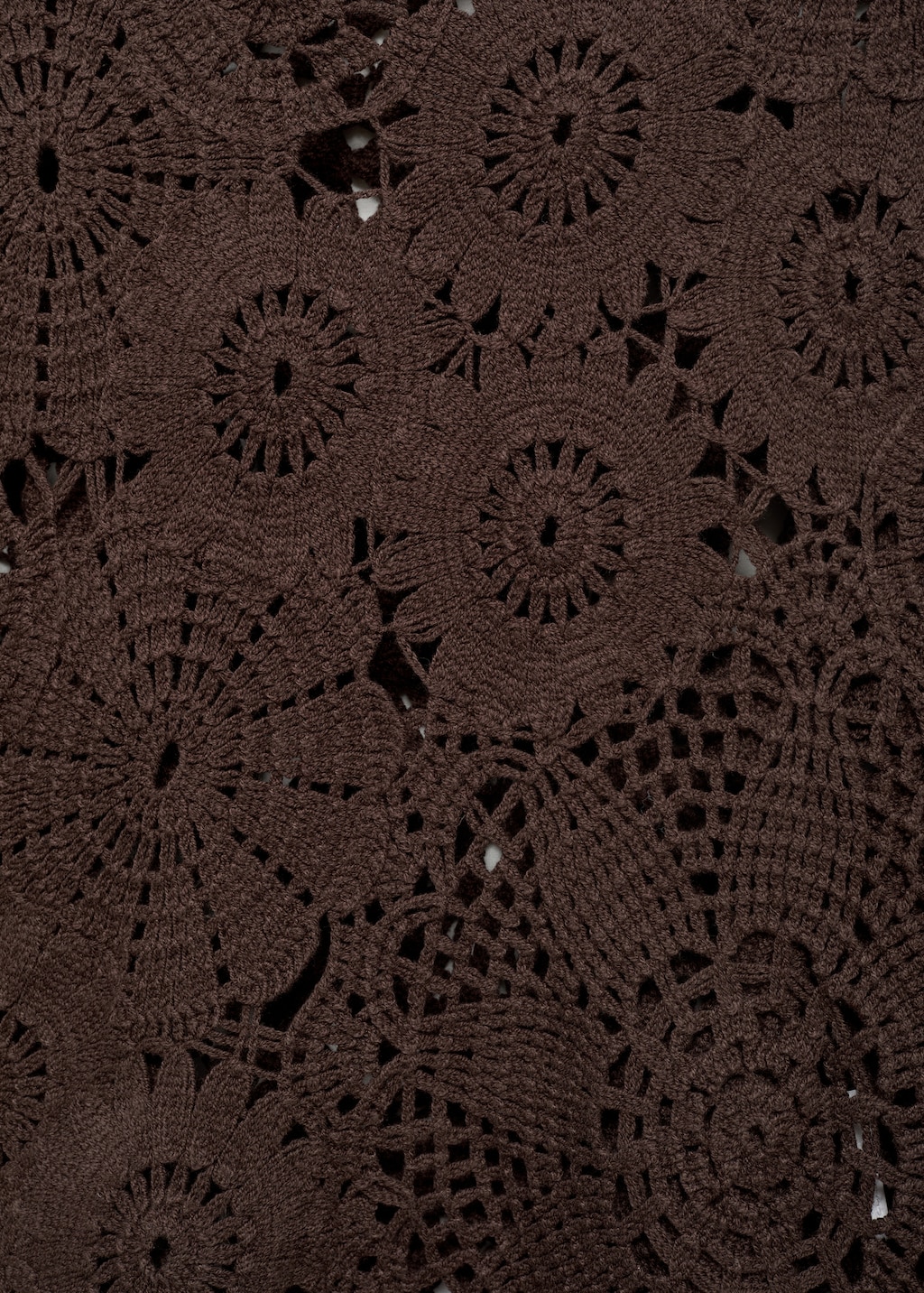 Crochet sweater with flowers