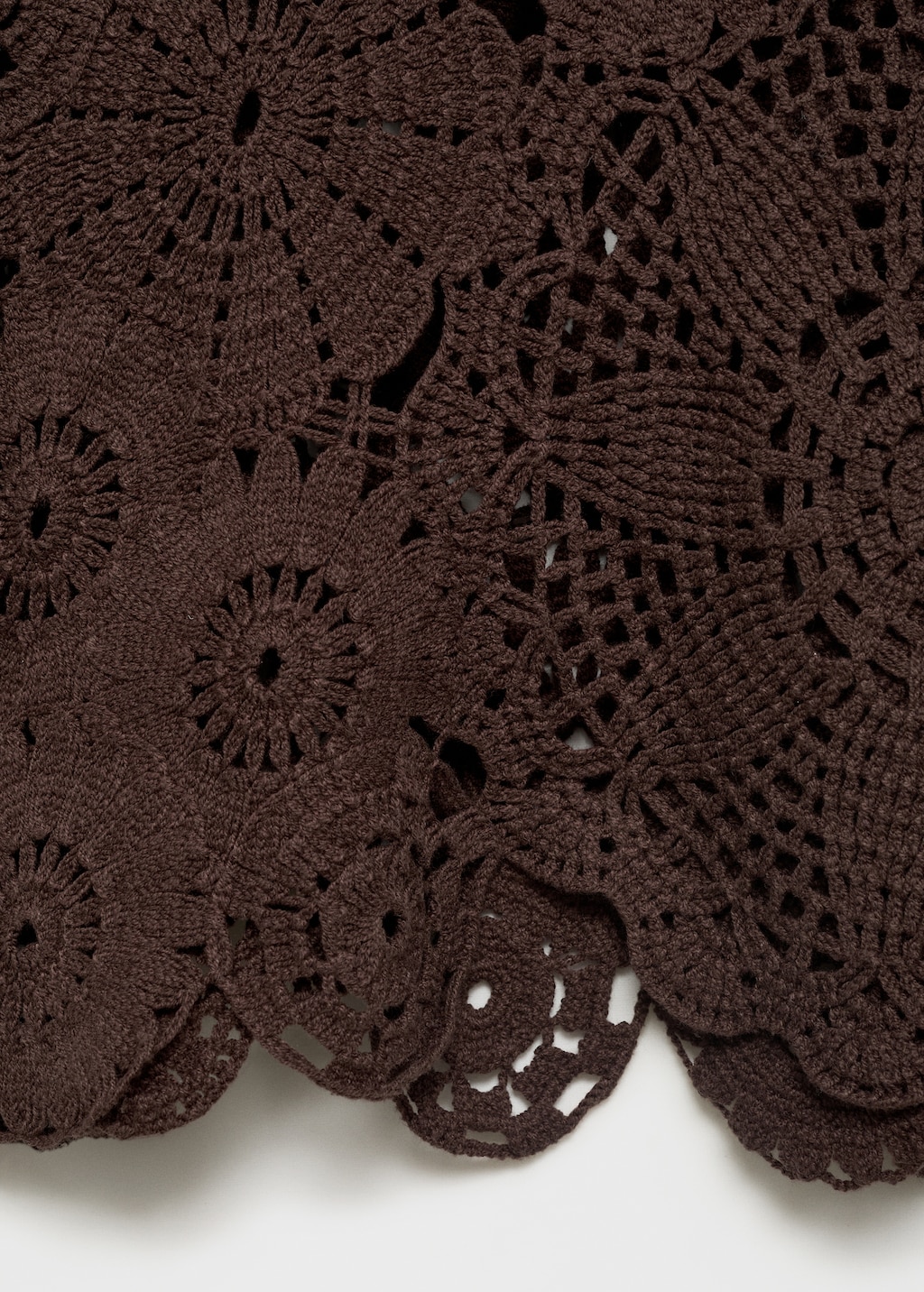 Crochet sweater with flowers