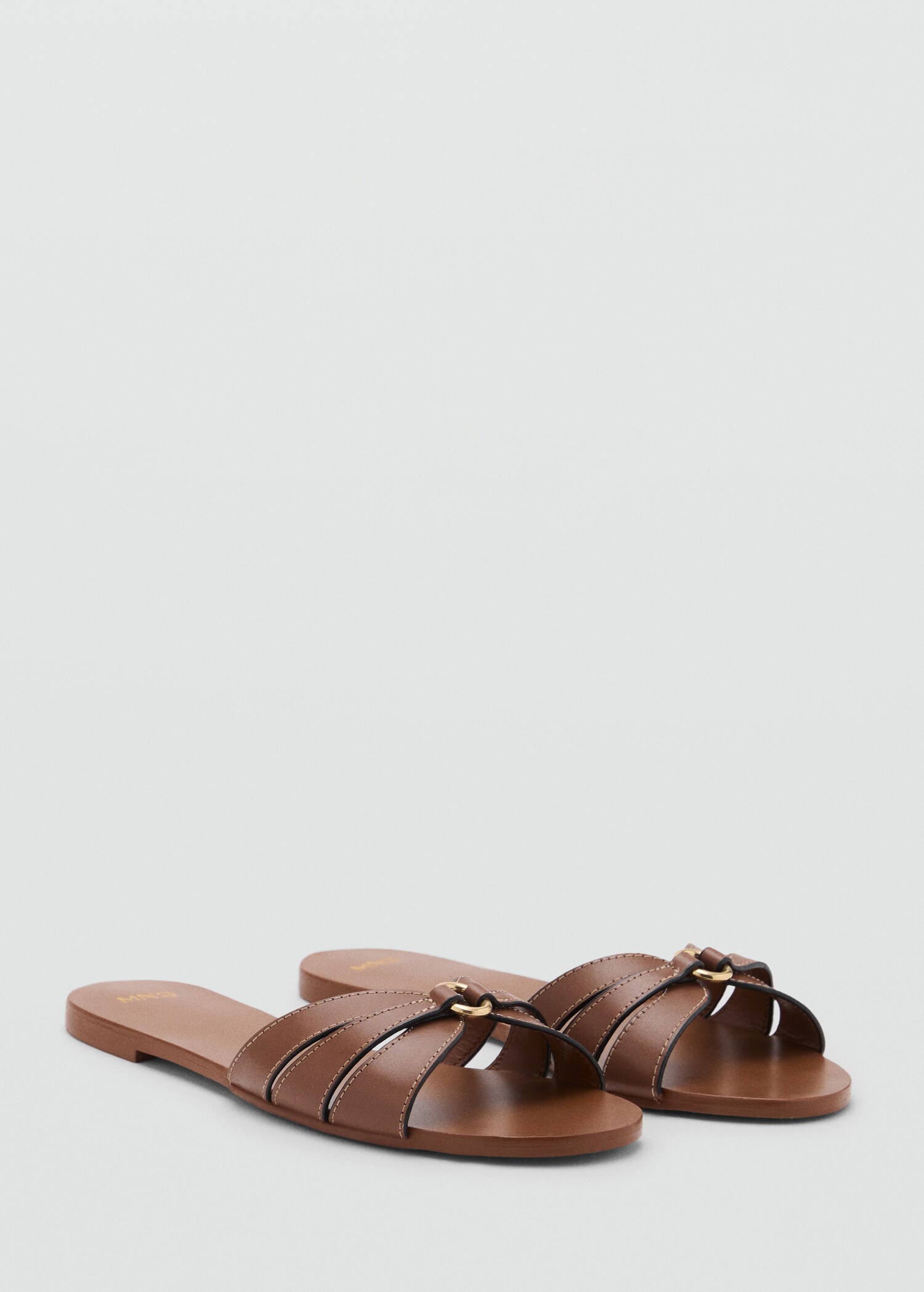 Leather straps sandals - Medium plane
